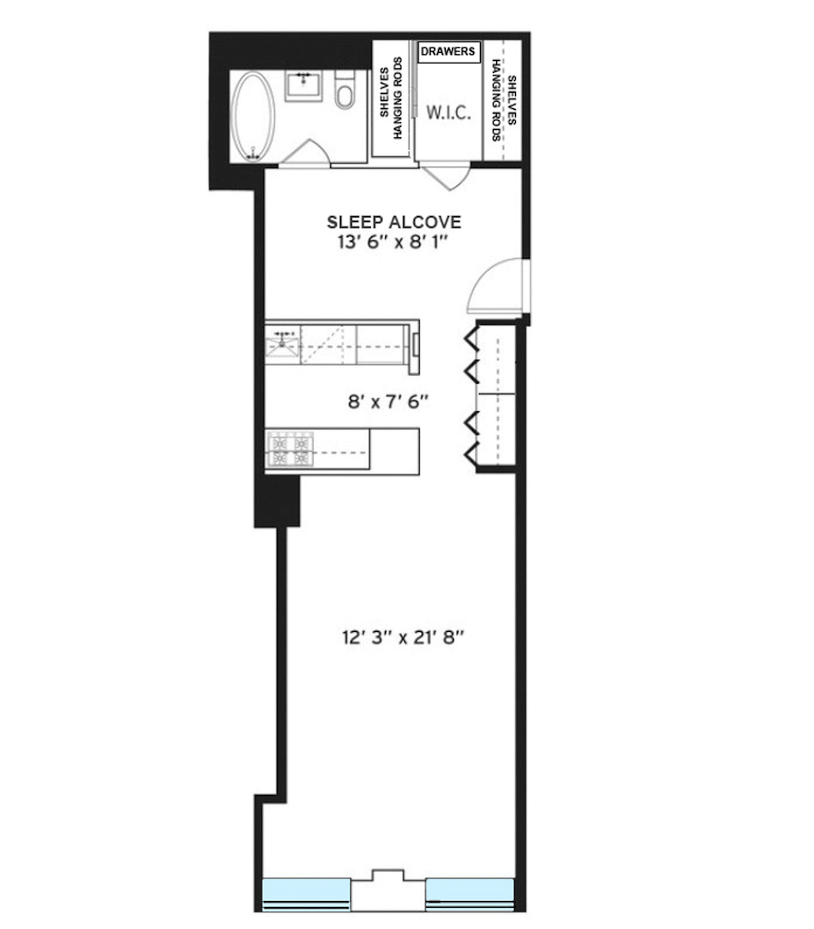 Floorplan for 99 John Street, 512