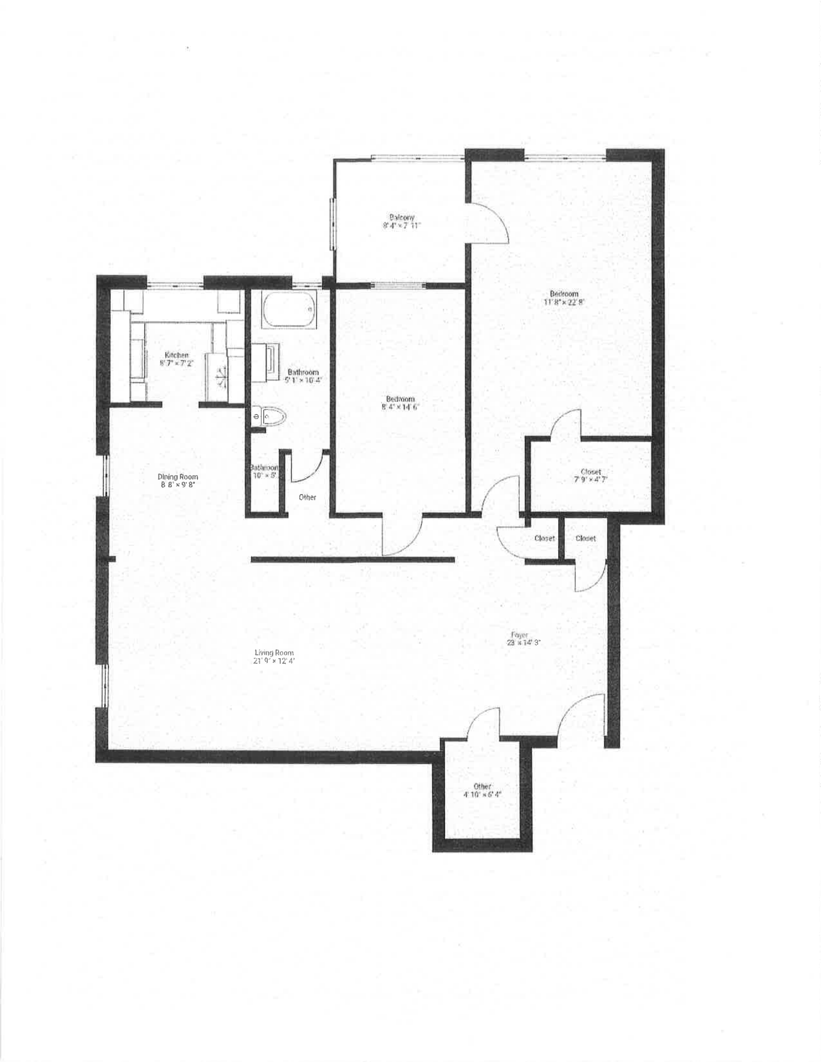 Floorplan for 68-61 Yellowstone Blvd, 314