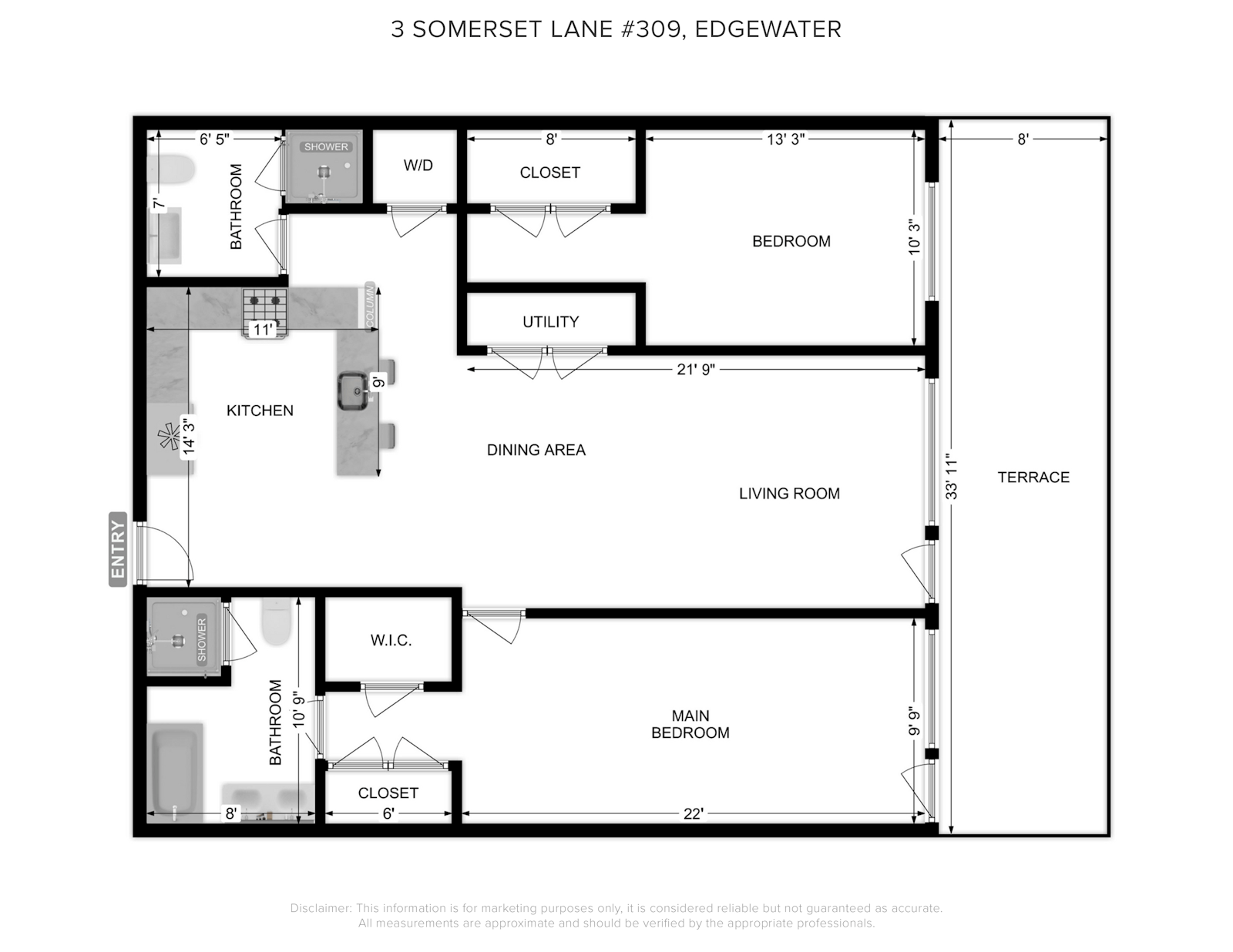 Floorplan for 3 Somerset Lane, 309