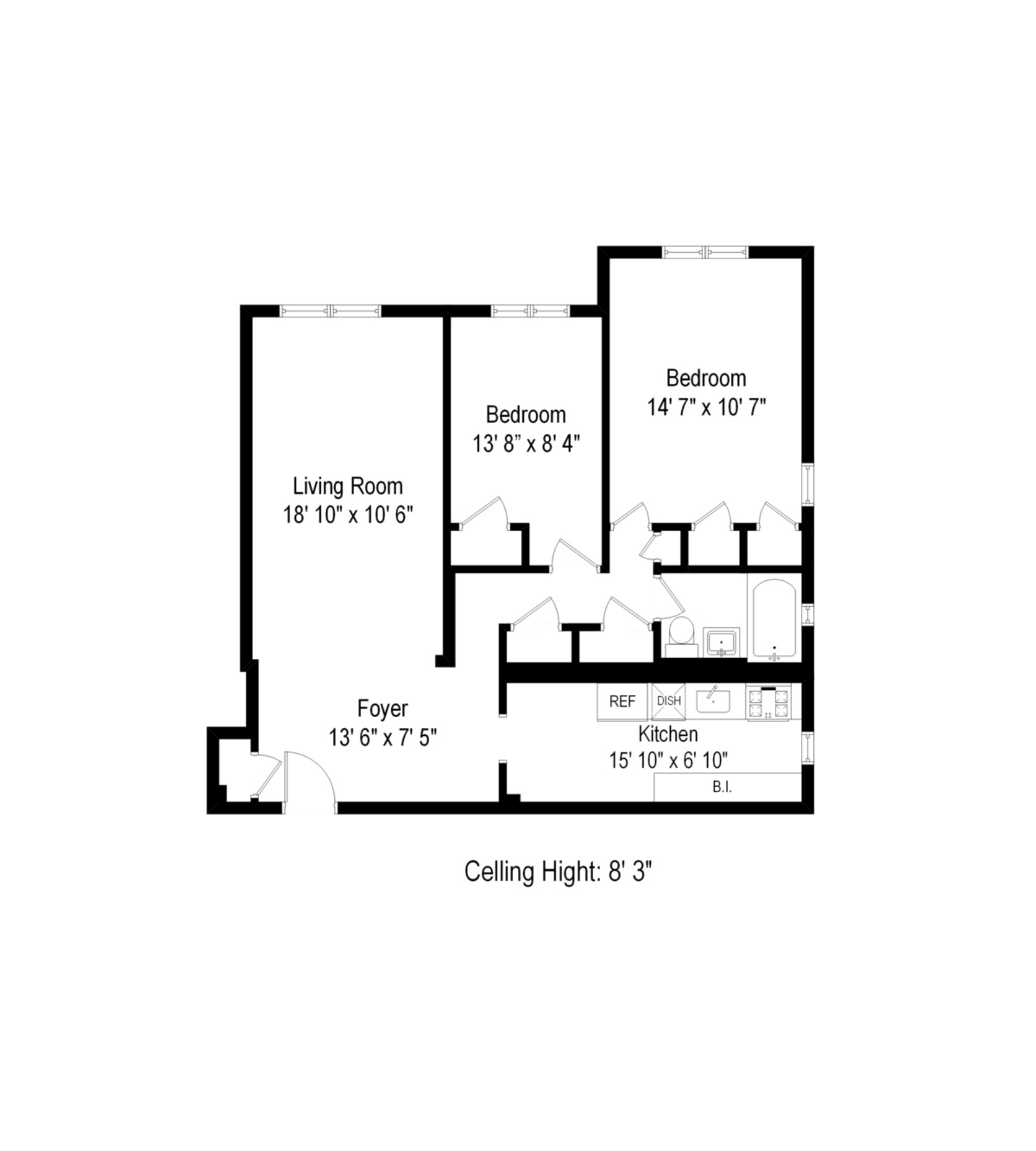 Floorplan for 100 -11 67th Rd, 617