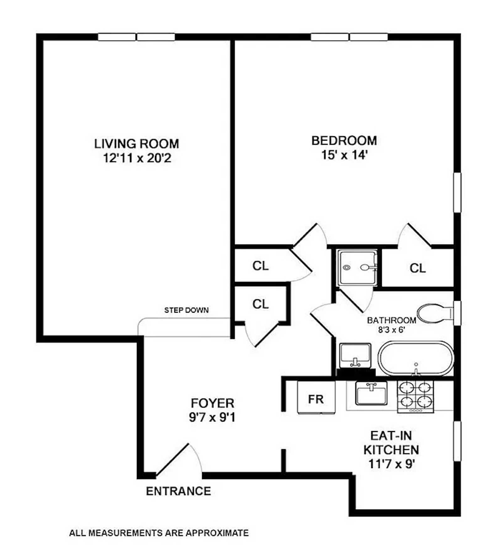 Floorplan for 675 Walton Ave, 2L