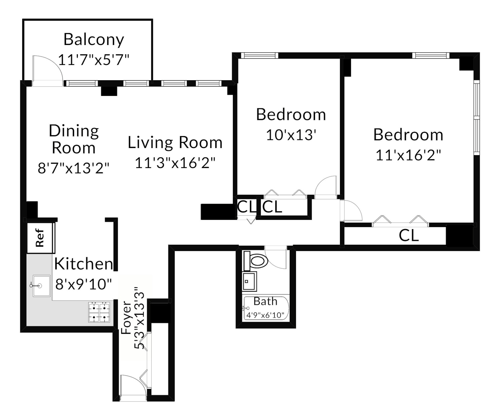 Floorplan for 290 West 232nd Street, 15A