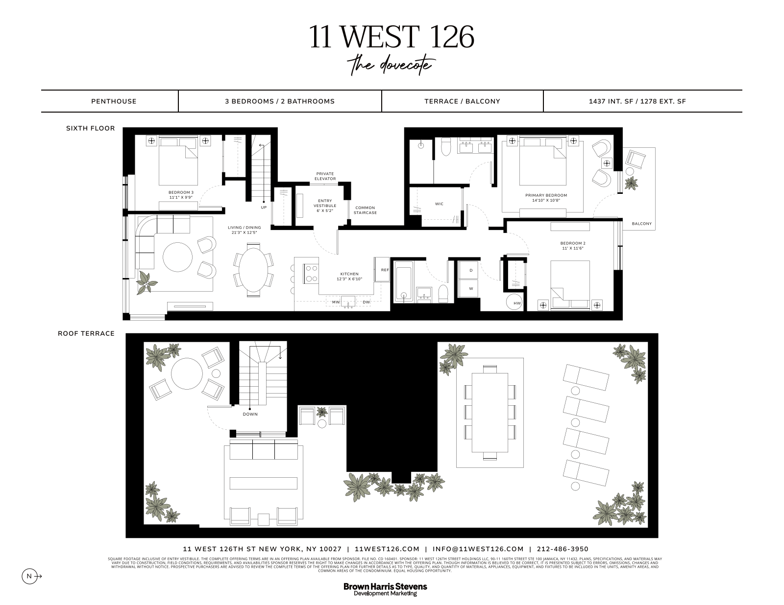 Floorplan for 11 West 126th Street, PENTHOUSE