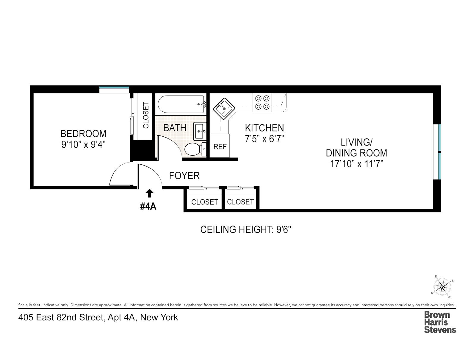 Floorplan for 405 East 82nd Street, 4A