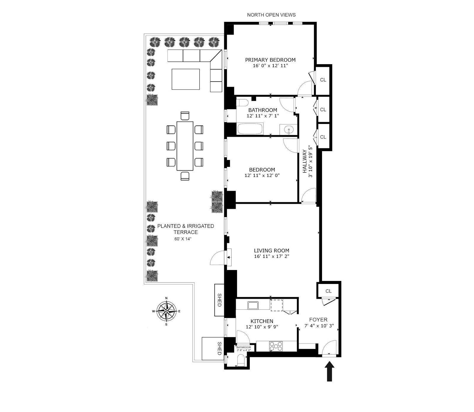 Floorplan for 240 West 98th Street, 10E
