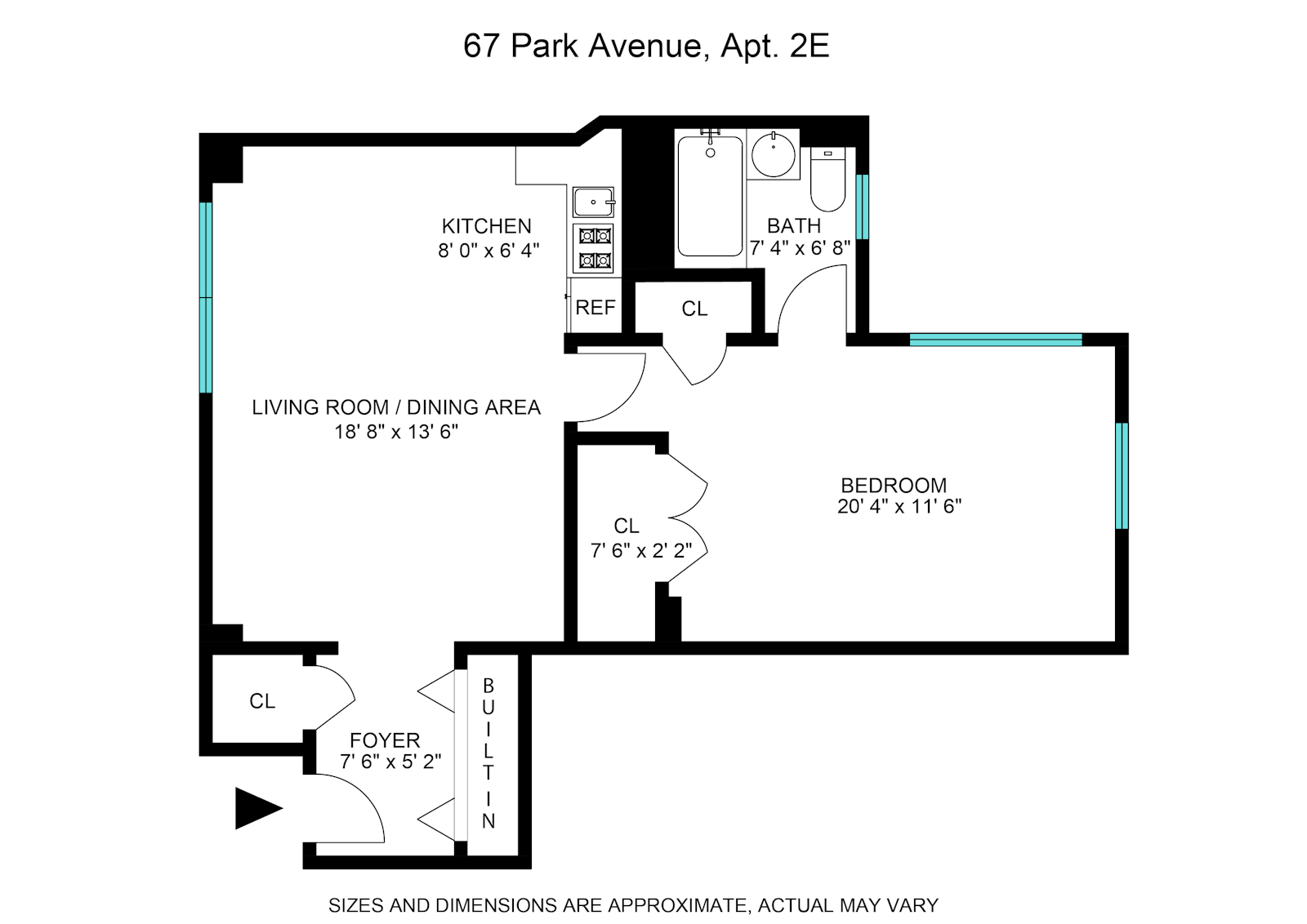 Floorplan for 67 Park Avenue, 2E