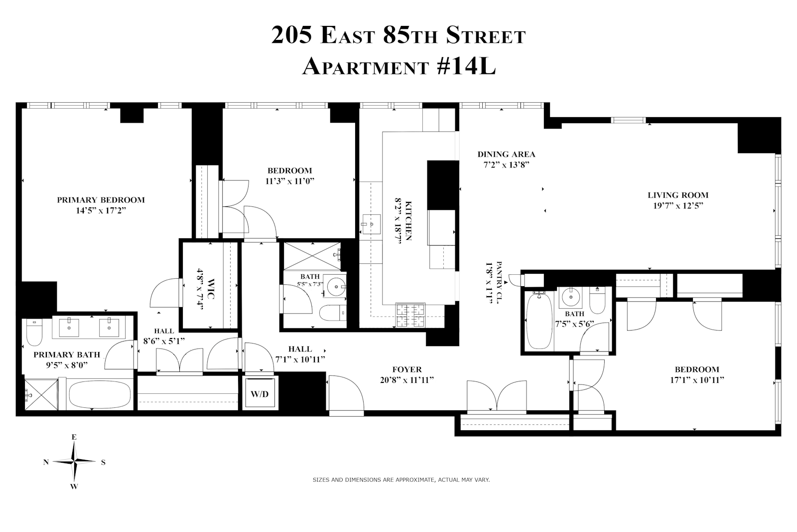 Floorplan for 205 East 85th Street, 14L