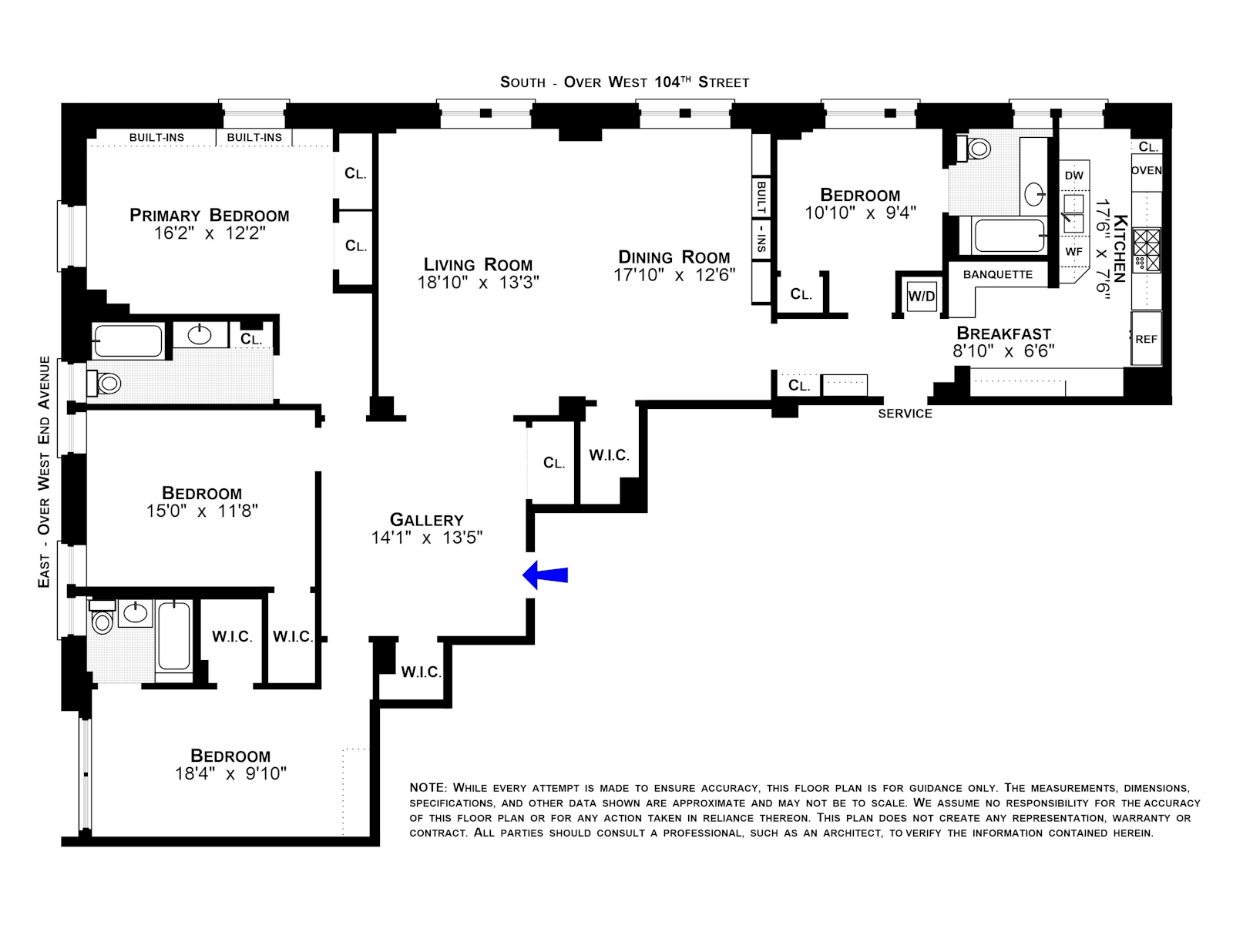 Floorplan for 905 West End Avenue, 21