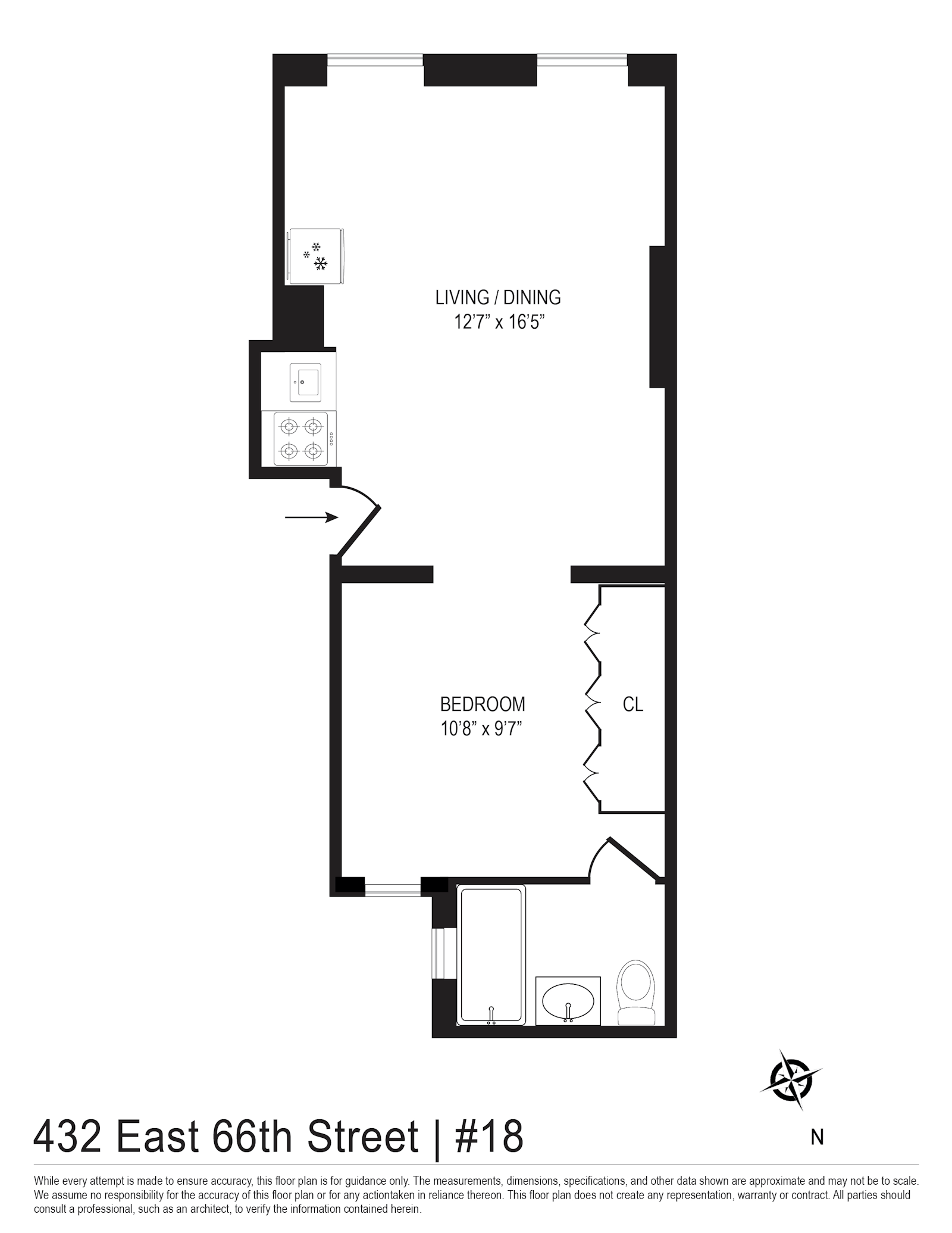 Floorplan for 432 East 66th Street, 18