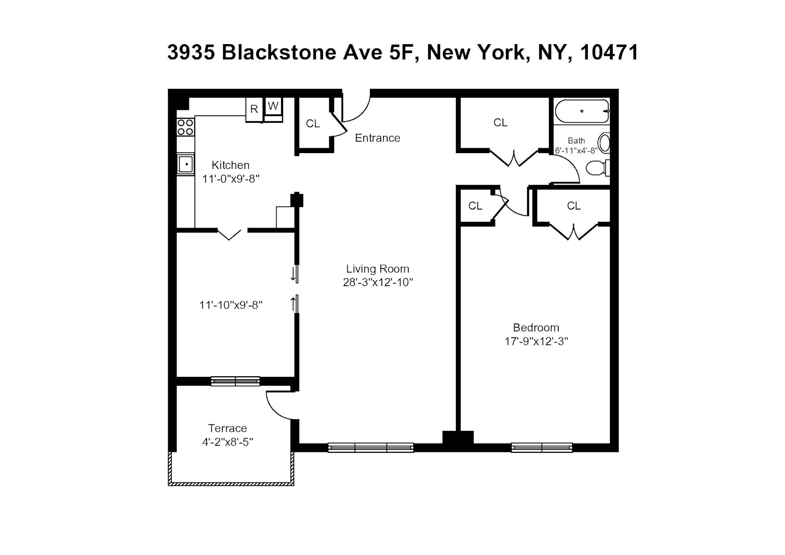 Floorplan for 3935 Blackstone Avenue, 5F