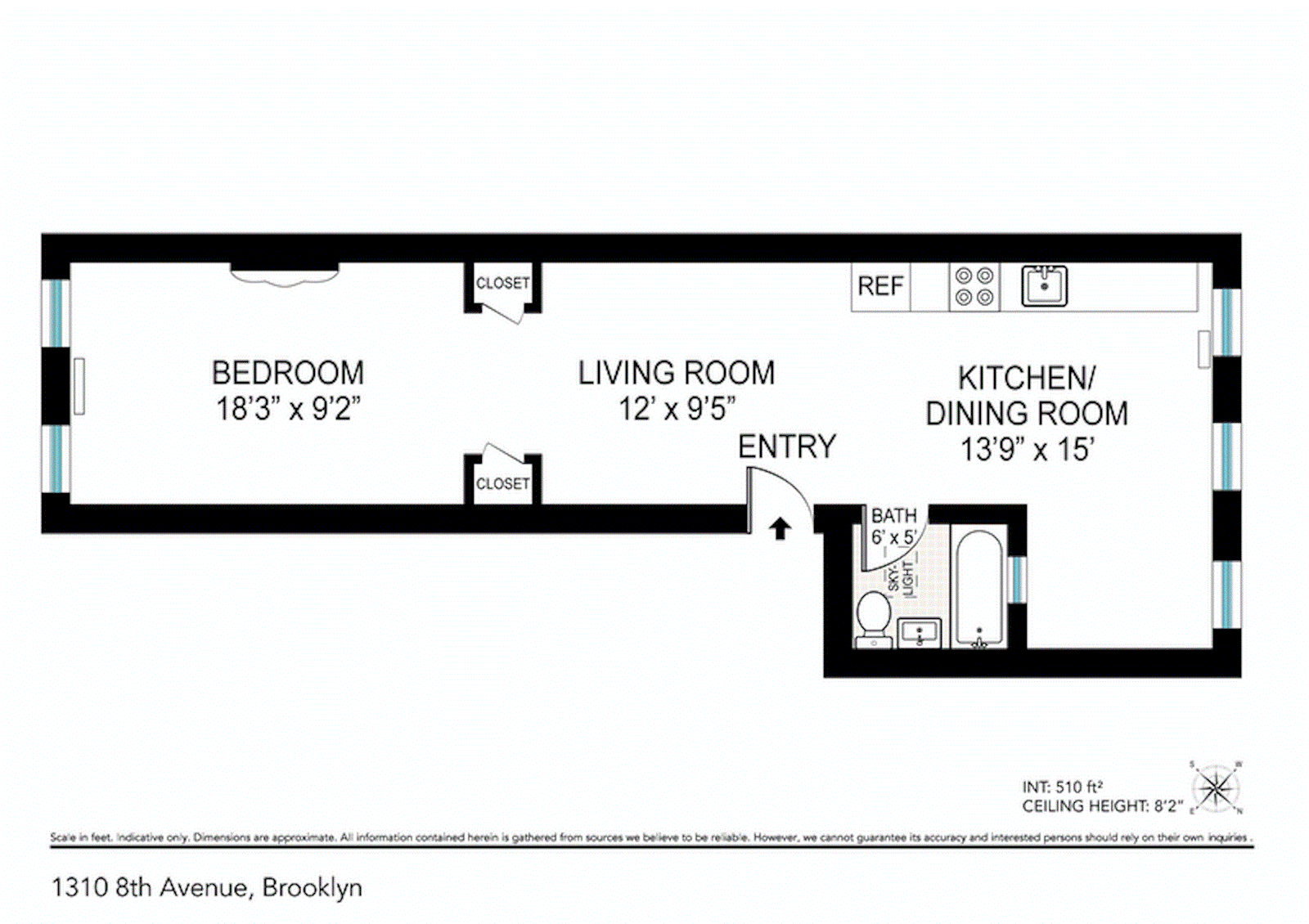 Floorplan for 1310 8th Avenue