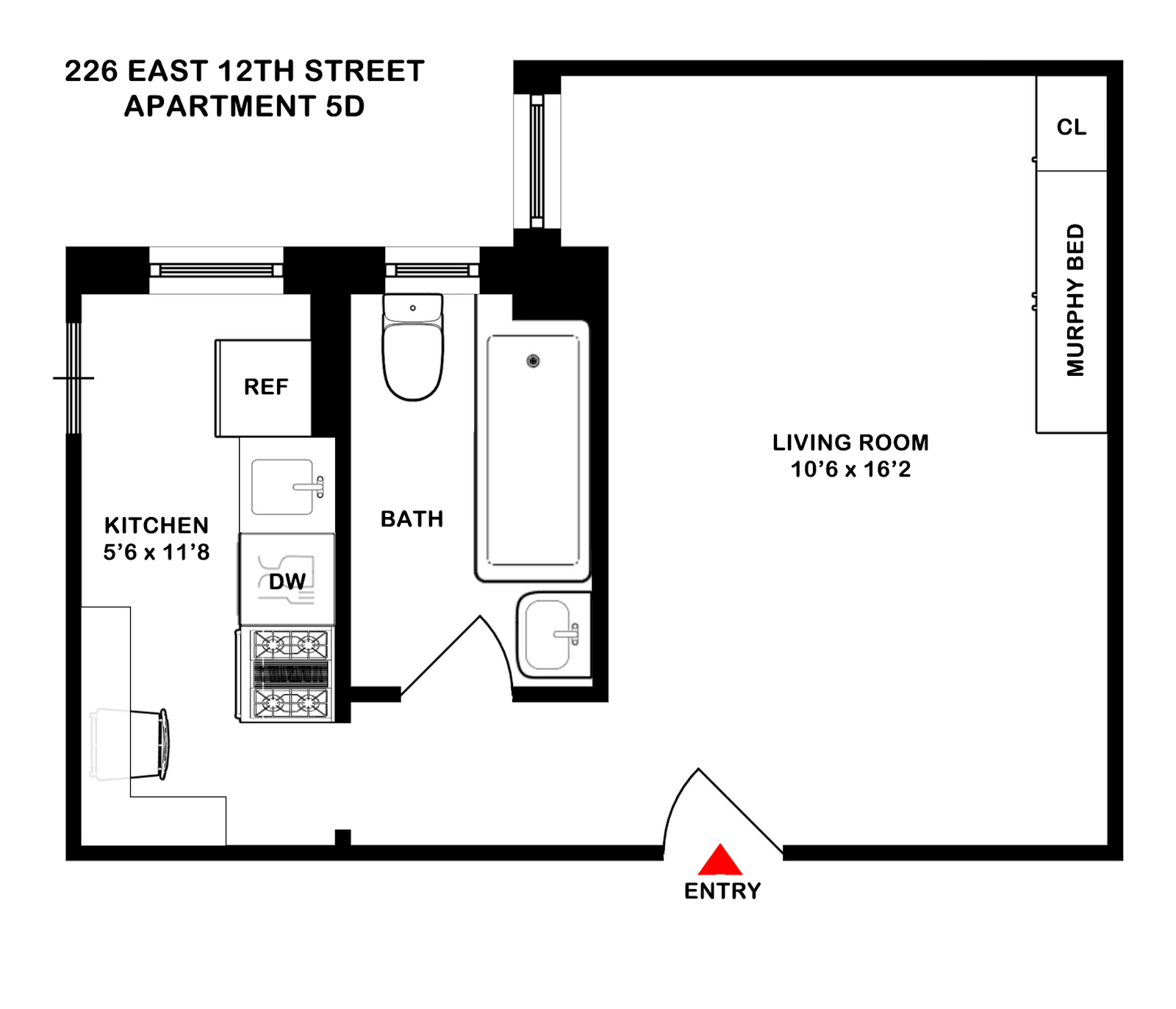 Floorplan for 226 East 12th Street, 5D