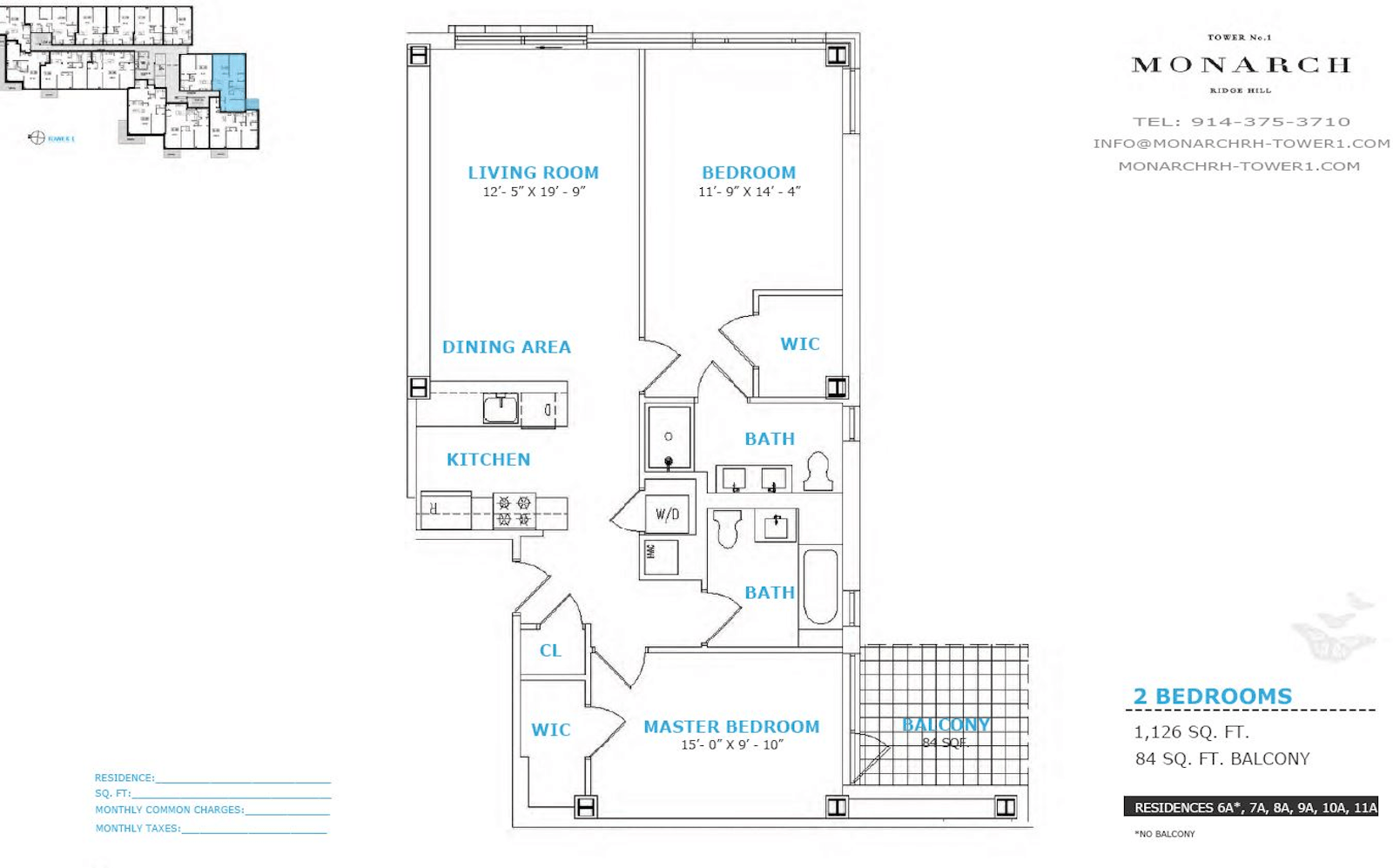 Floorplan for 701 Ridgehill Boulevard, 9A