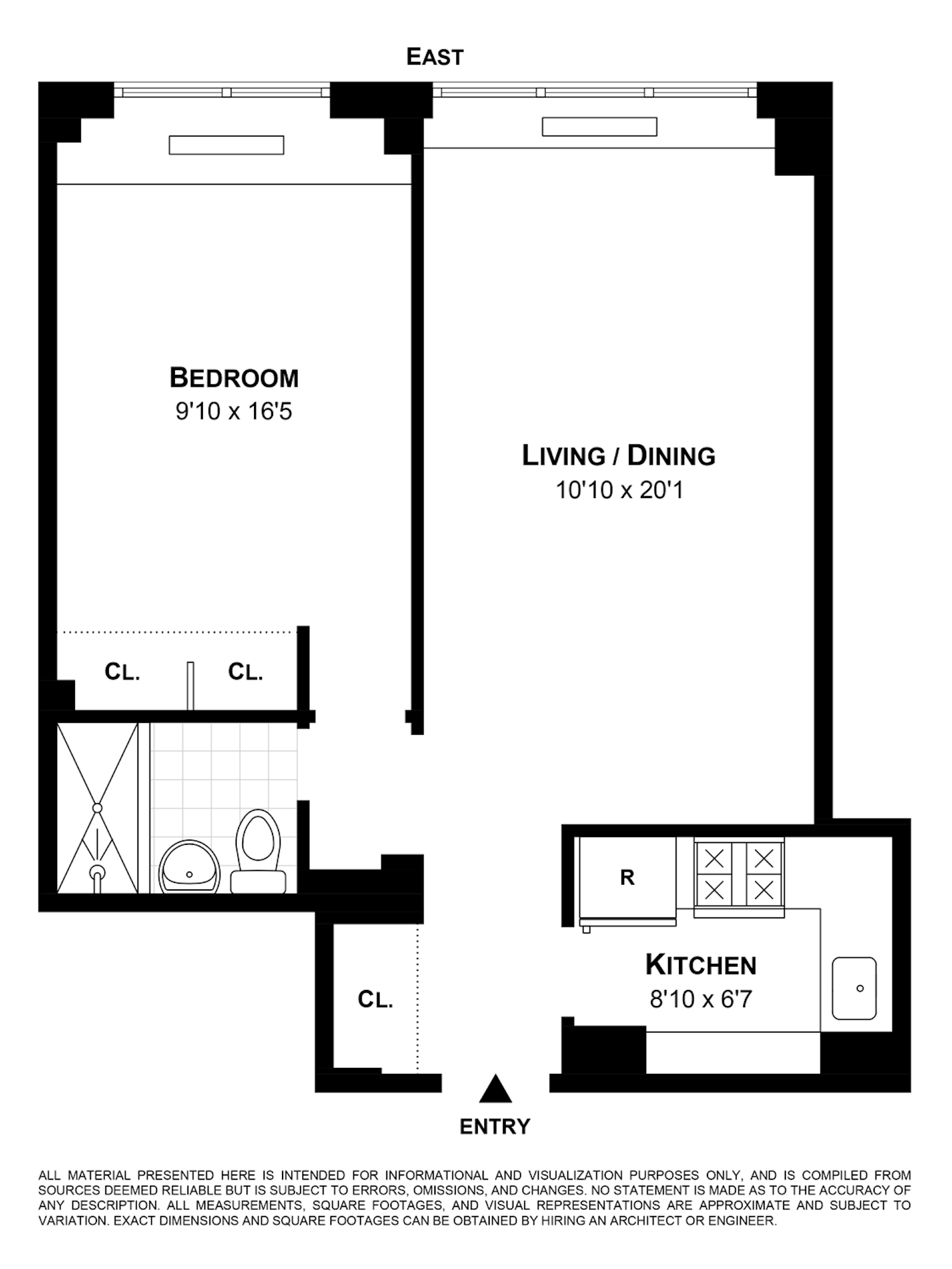 Floorplan for 301 East 22nd Street, 10S