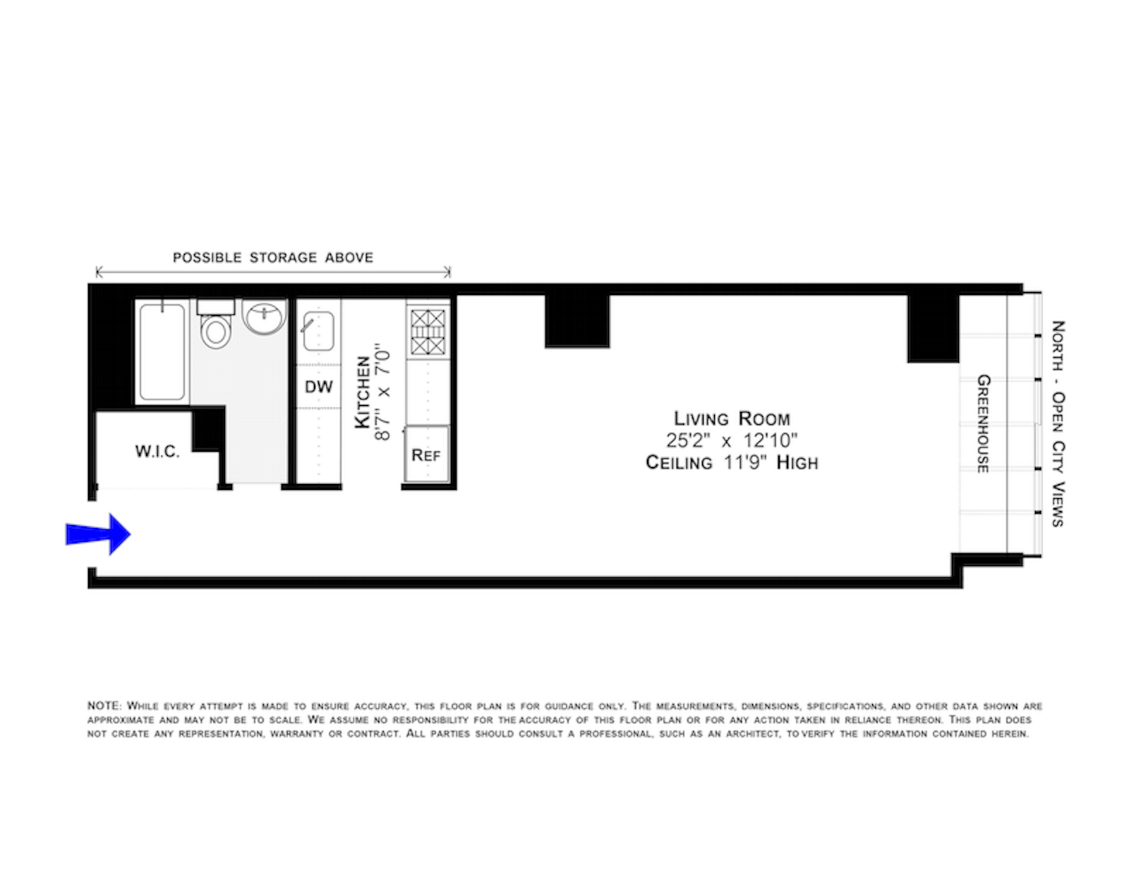 Floorplan for 310 East 46th Street, 18F
