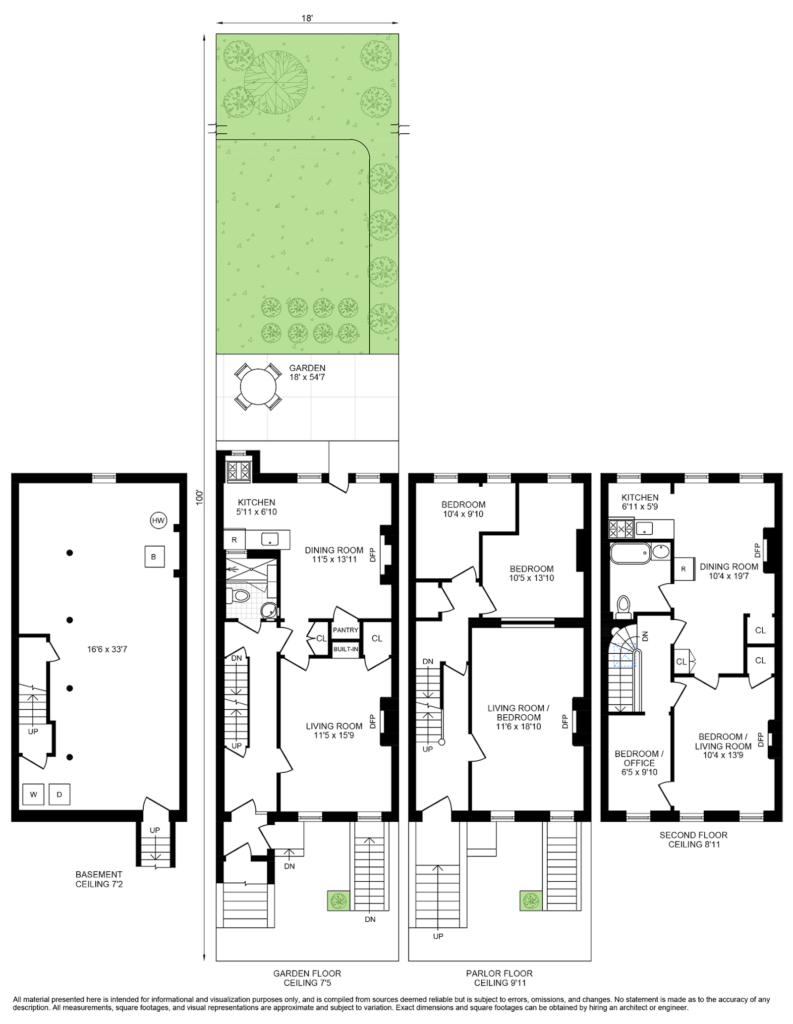 Floorplan for 222A 14th Street