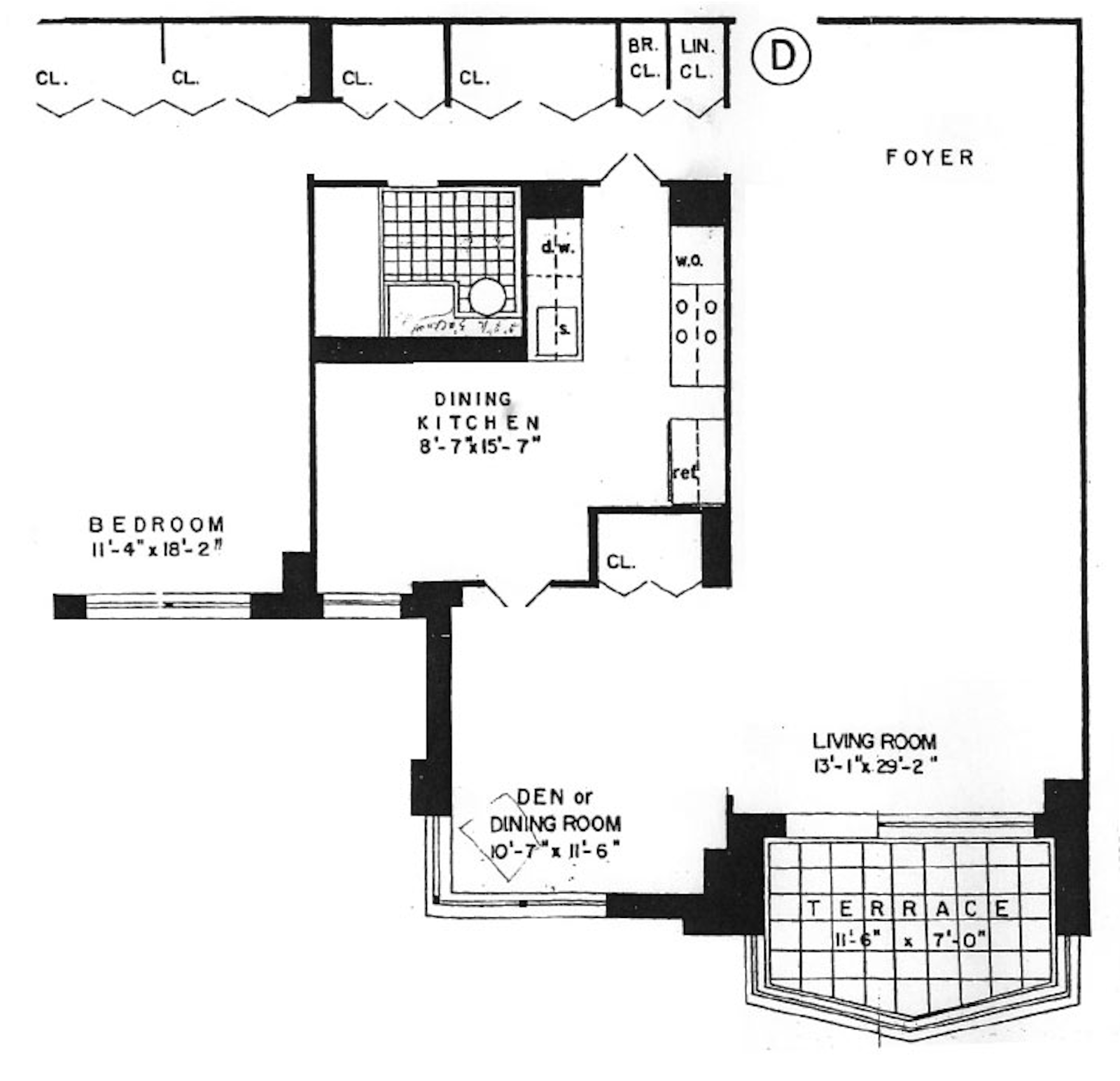 Floorplan for 3333 Henry Hudson Parkway, 5D