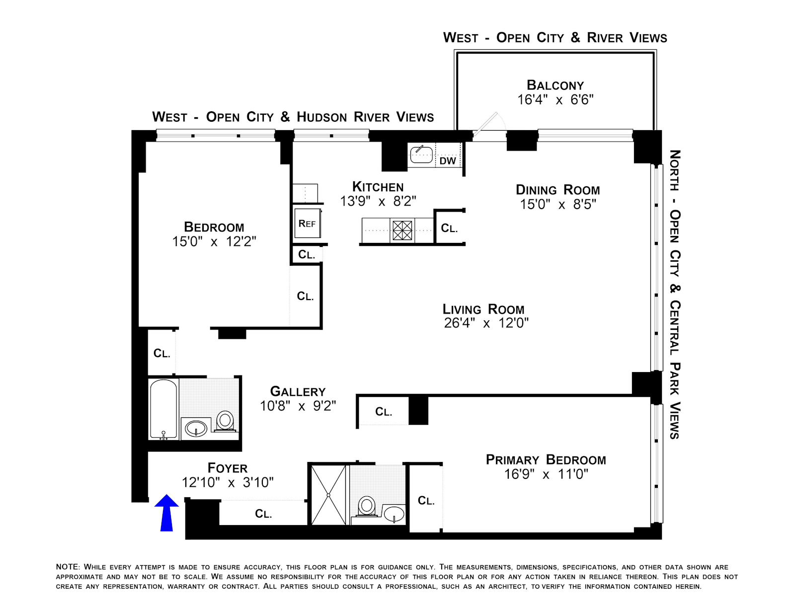 Floorplan for 15 West 72nd Street, 36B