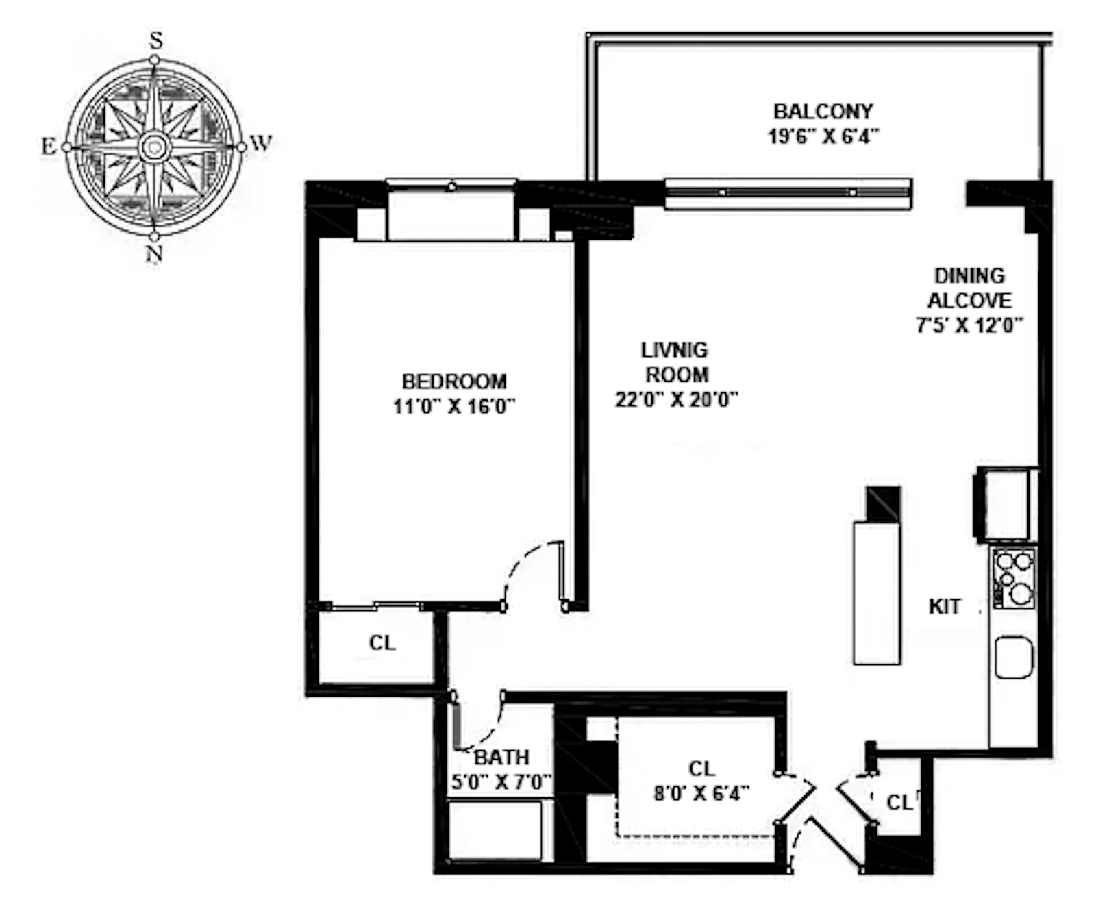 Floorplan for 392 Central Park West, 18A