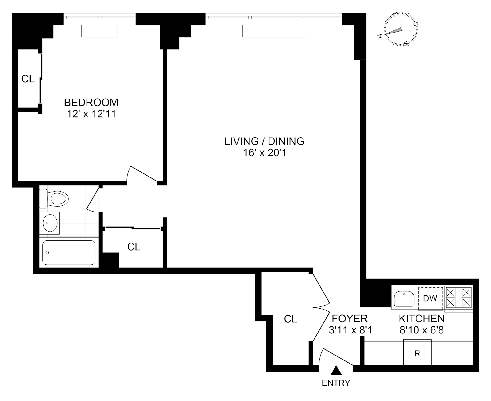 Floorplan for 170 West End Avenue, 14A