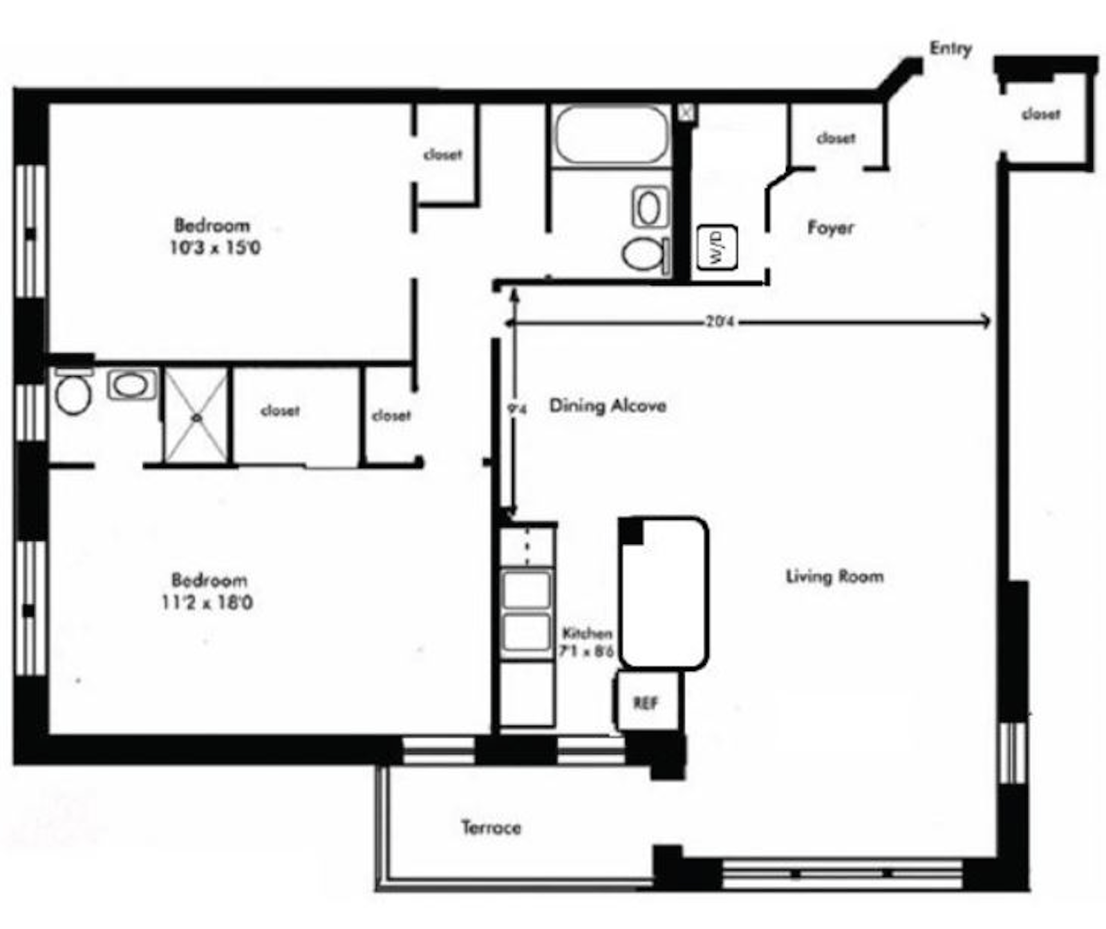 Floorplan for 3750 Hudson Manor Terrace, 4BE