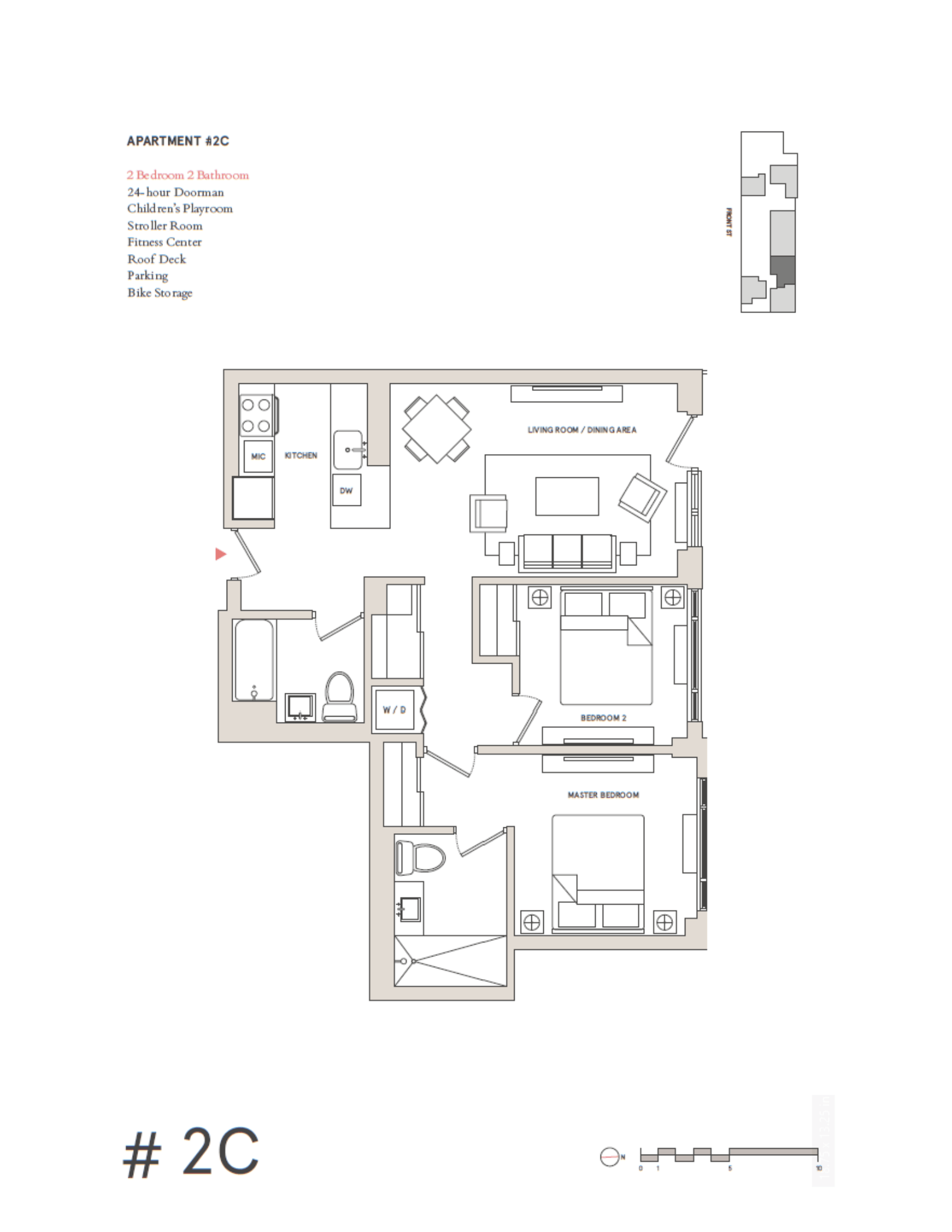 Floorplan for 181 Front Street, 2C