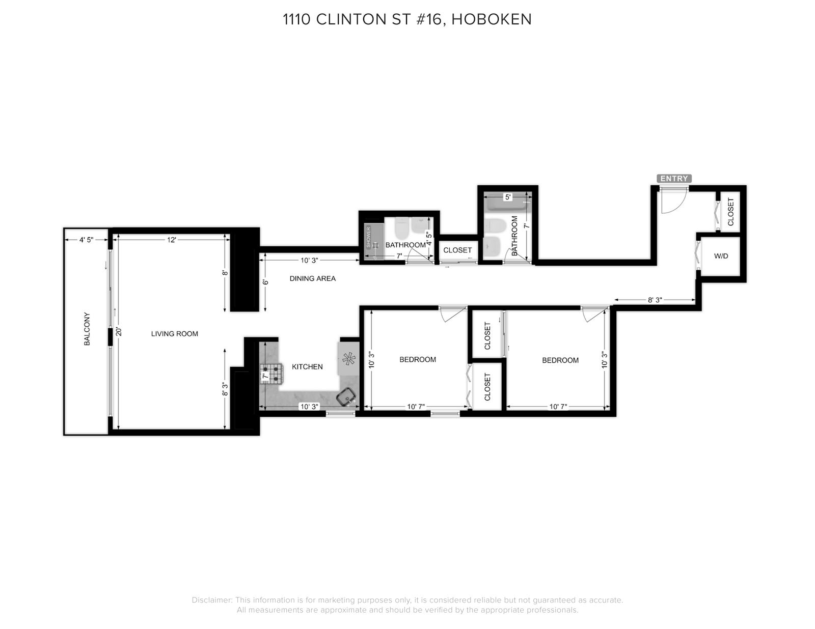 Floorplan for 1110 Clinton St, 16