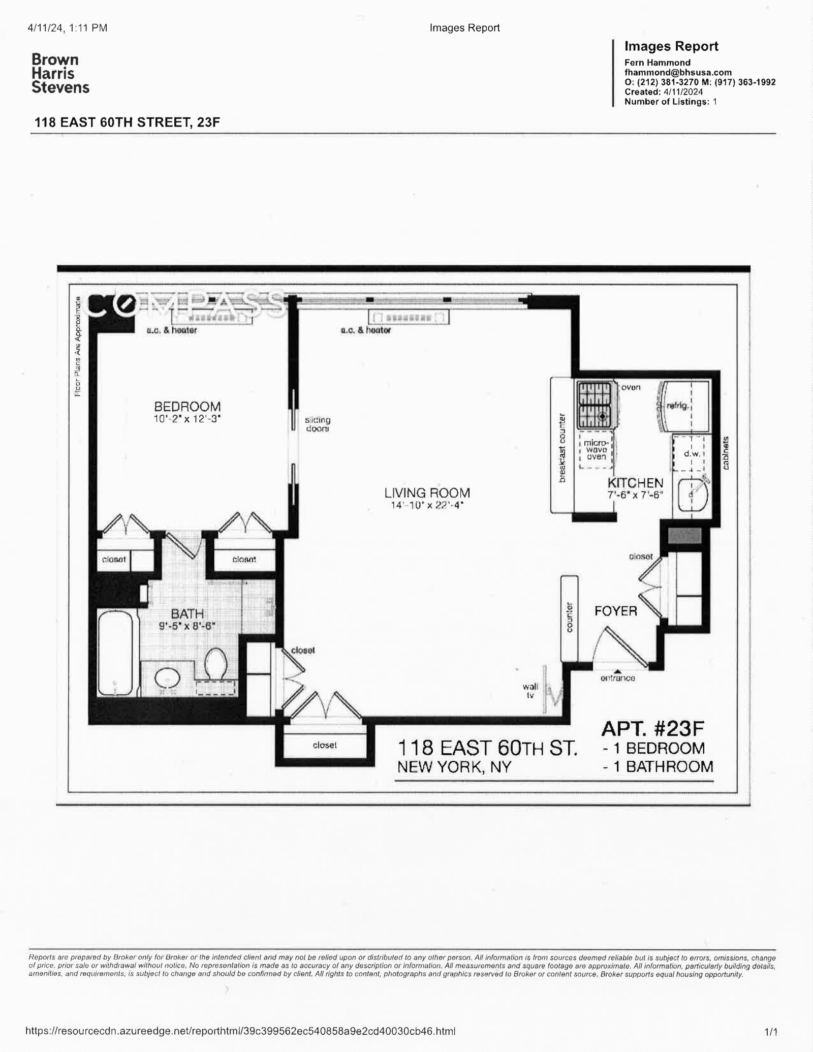 Floorplan for 118 East 60th Street, 32F