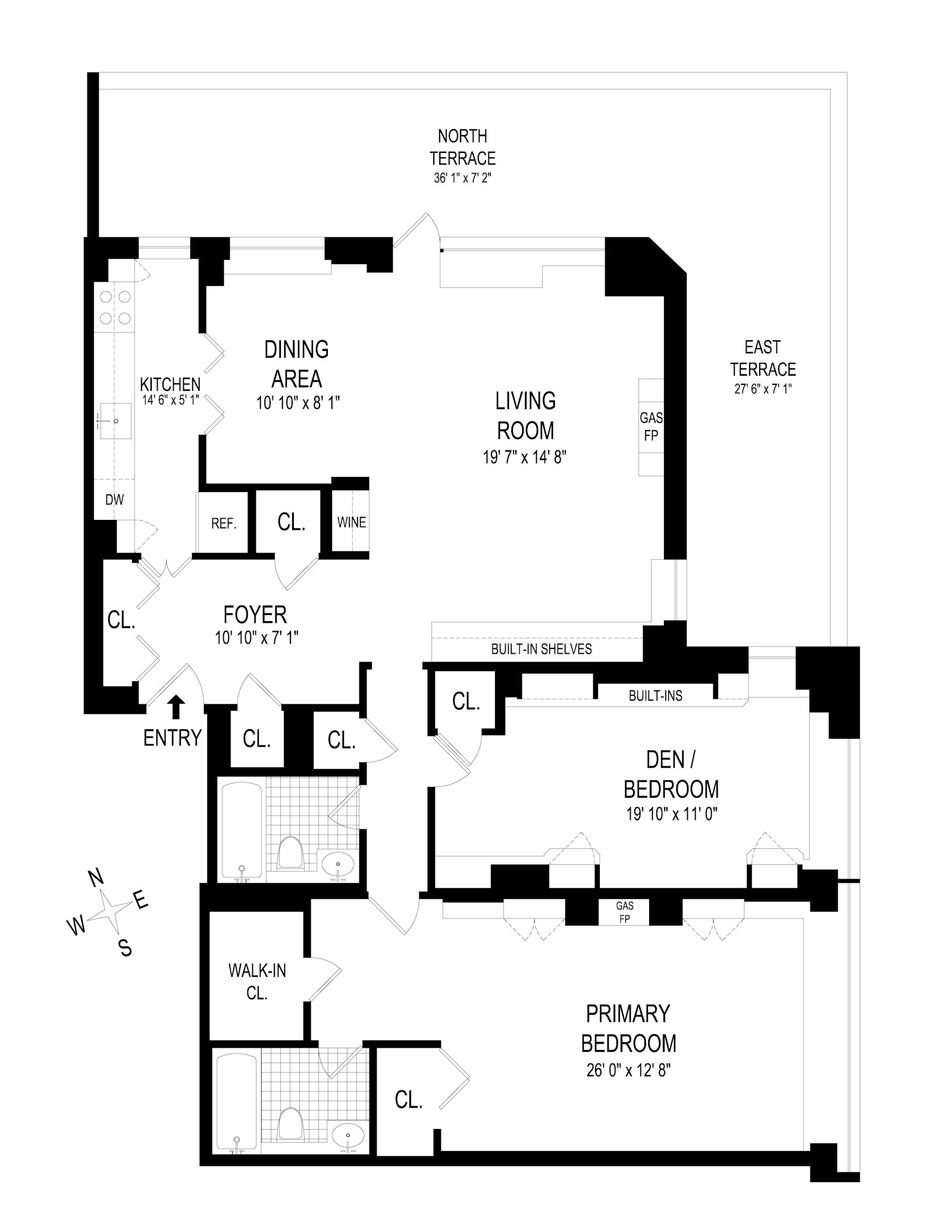 Floorplan for 166 East 63rd Street, 16C
