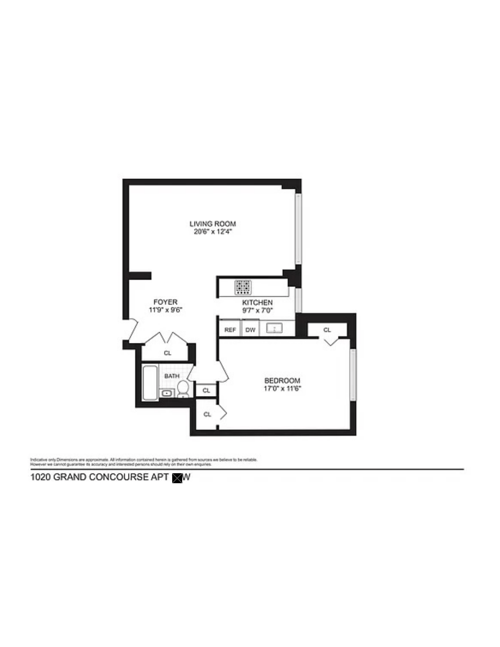 Floorplan for 1020 Grand Concourse