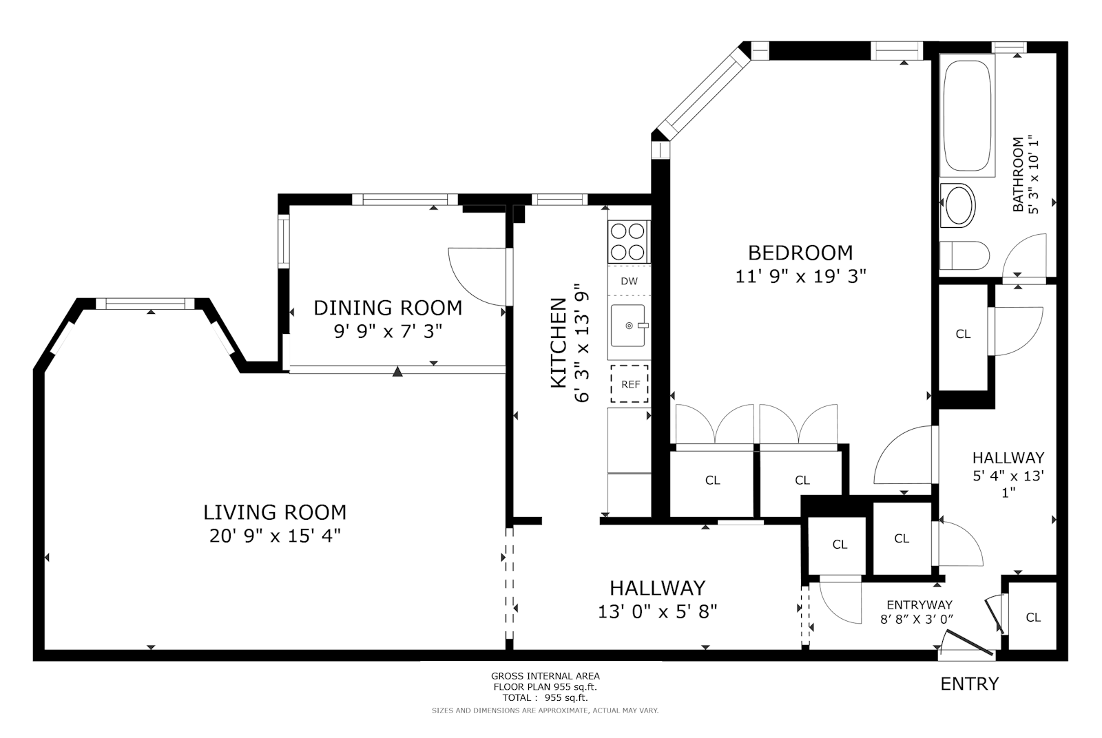 Floorplan for 76 -36 113th St, 1D