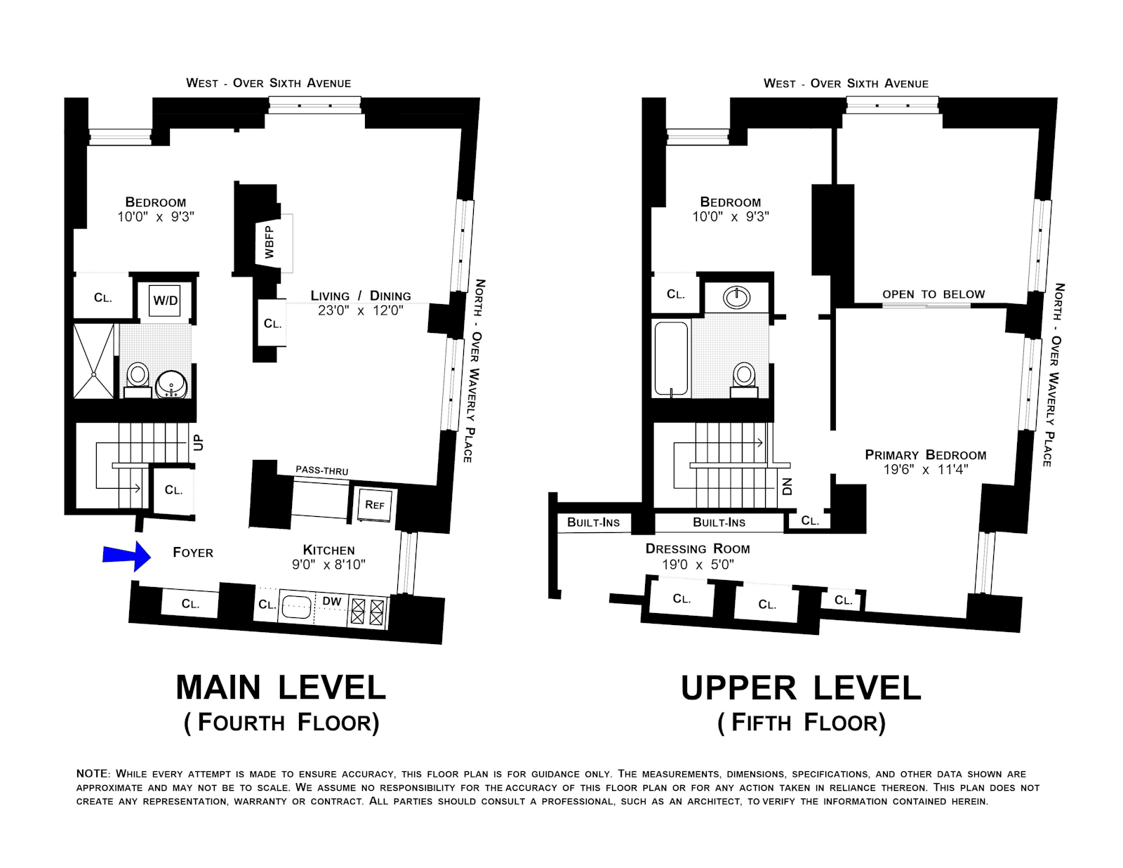 Floorplan for 126 Waverly Place, 3C