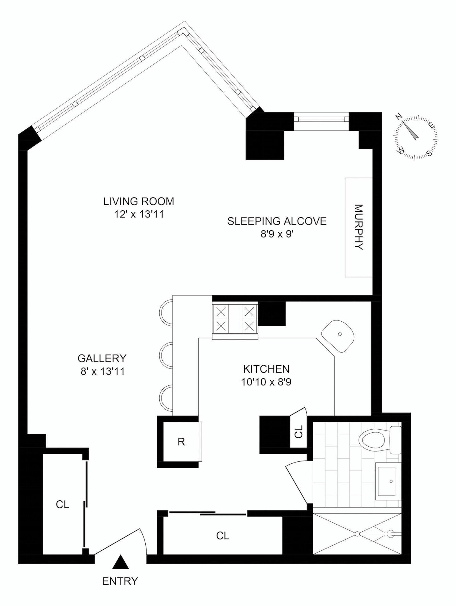 Floorplan for 60 Sutton Place South, 4L/N