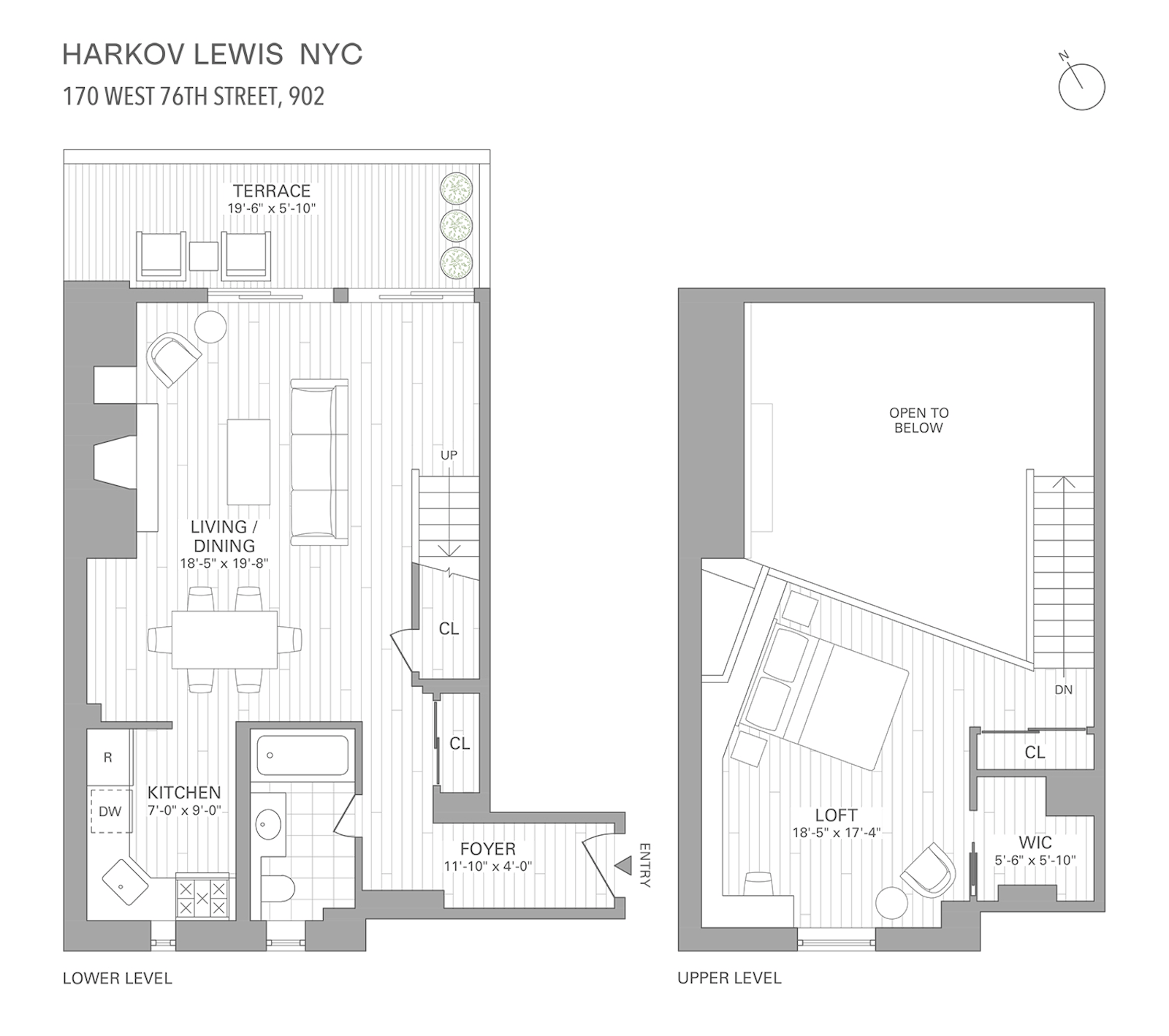 Floorplan for 170 West 76th Street, 902