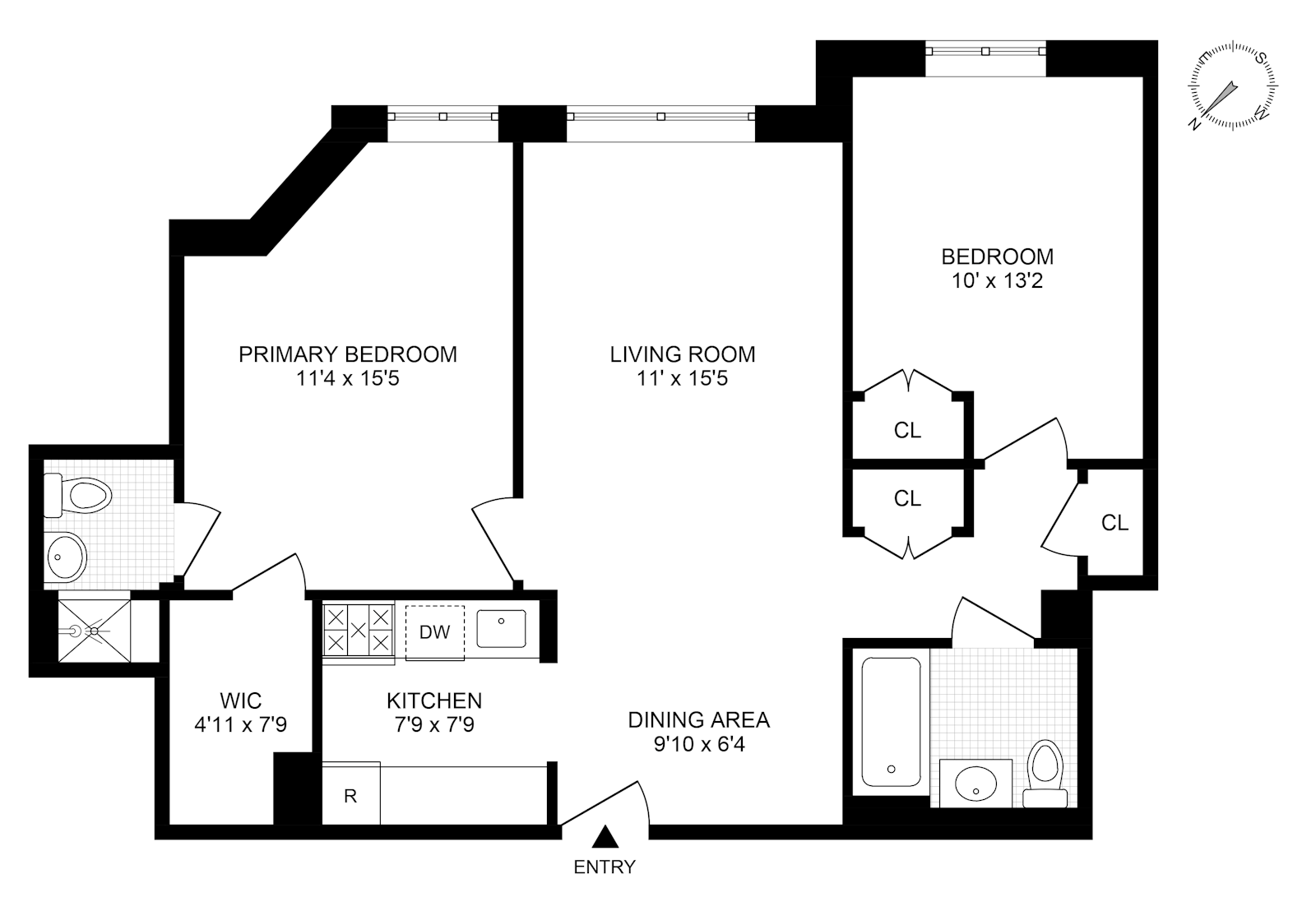 Floorplan for 1831 Madison Avenue, 6A