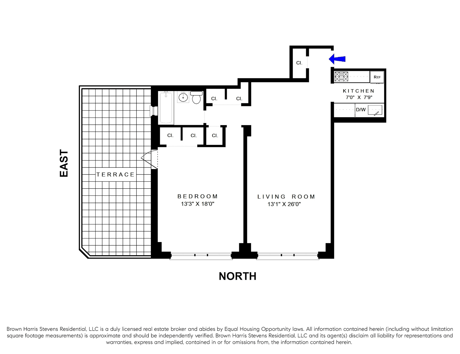 Floorplan for 200 East 15th Street, 14L