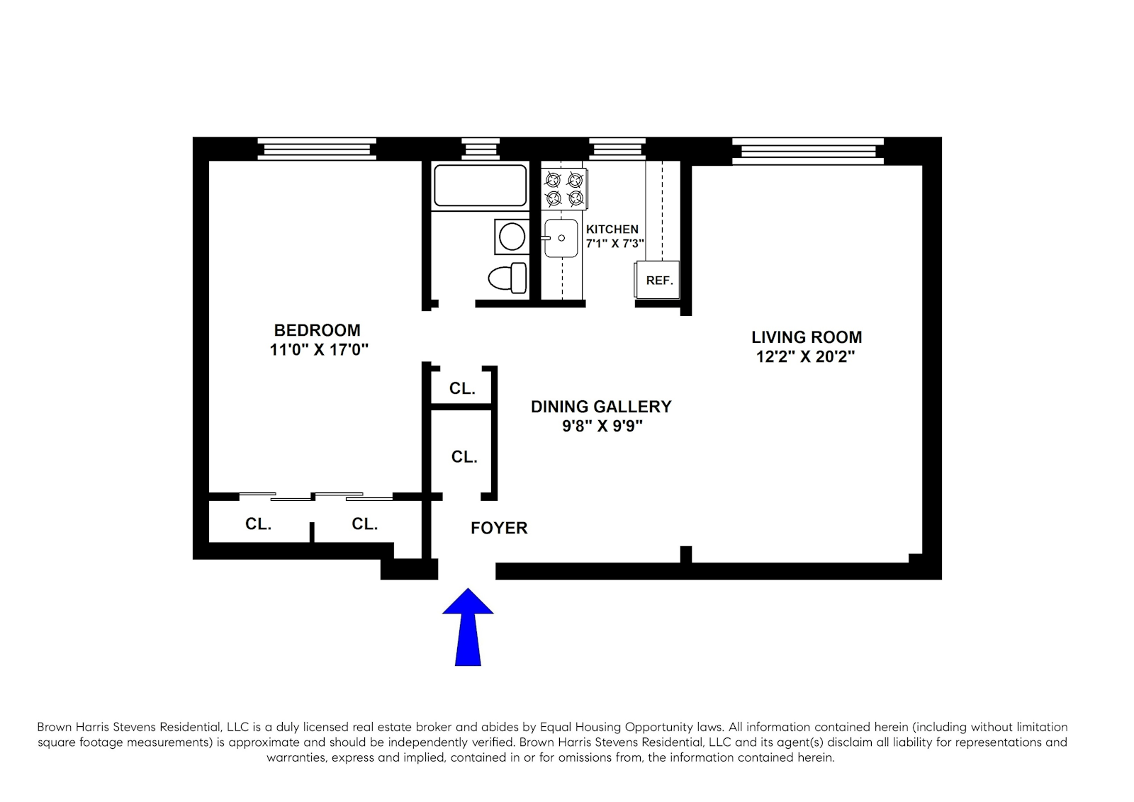 Floorplan for 3640 Johnson Avenue, 4E