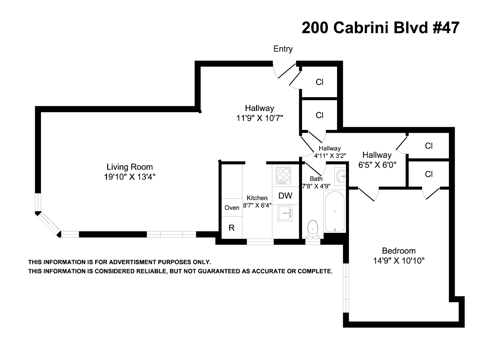 Floorplan for 200 Cabrini Boulevard, 47