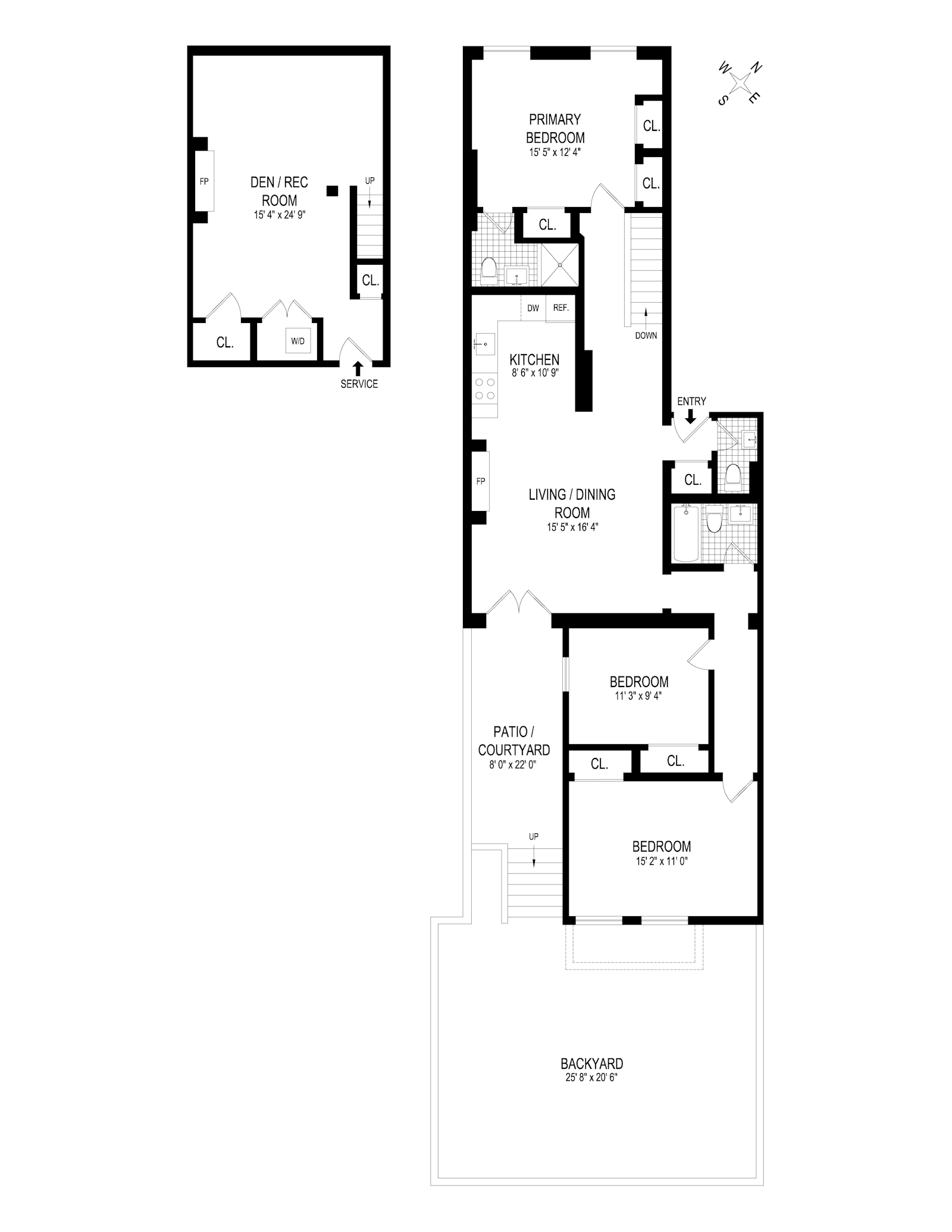 Floorplan for 419 Clinton Street