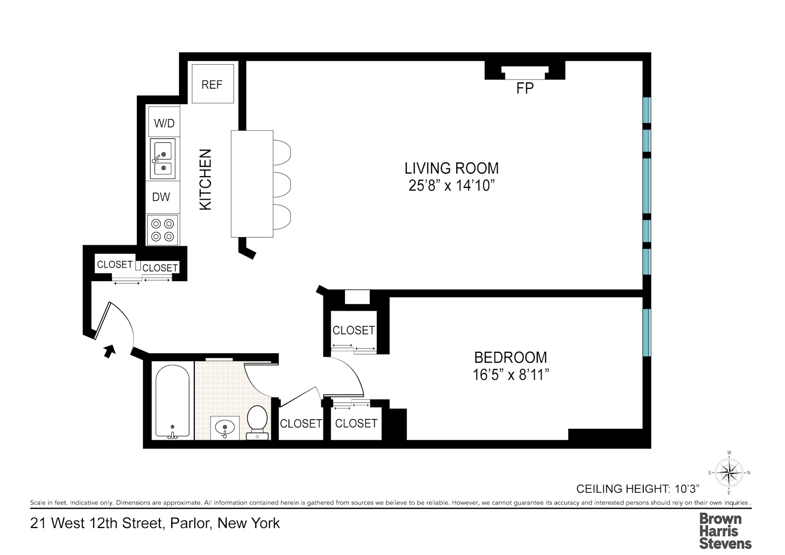 Floorplan for 21 West 12th Street, PARLOR