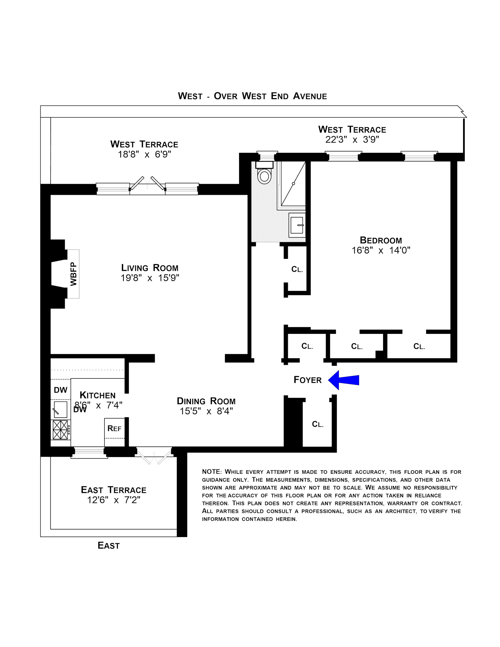 Floorplan for 590 West End Avenue, PHB