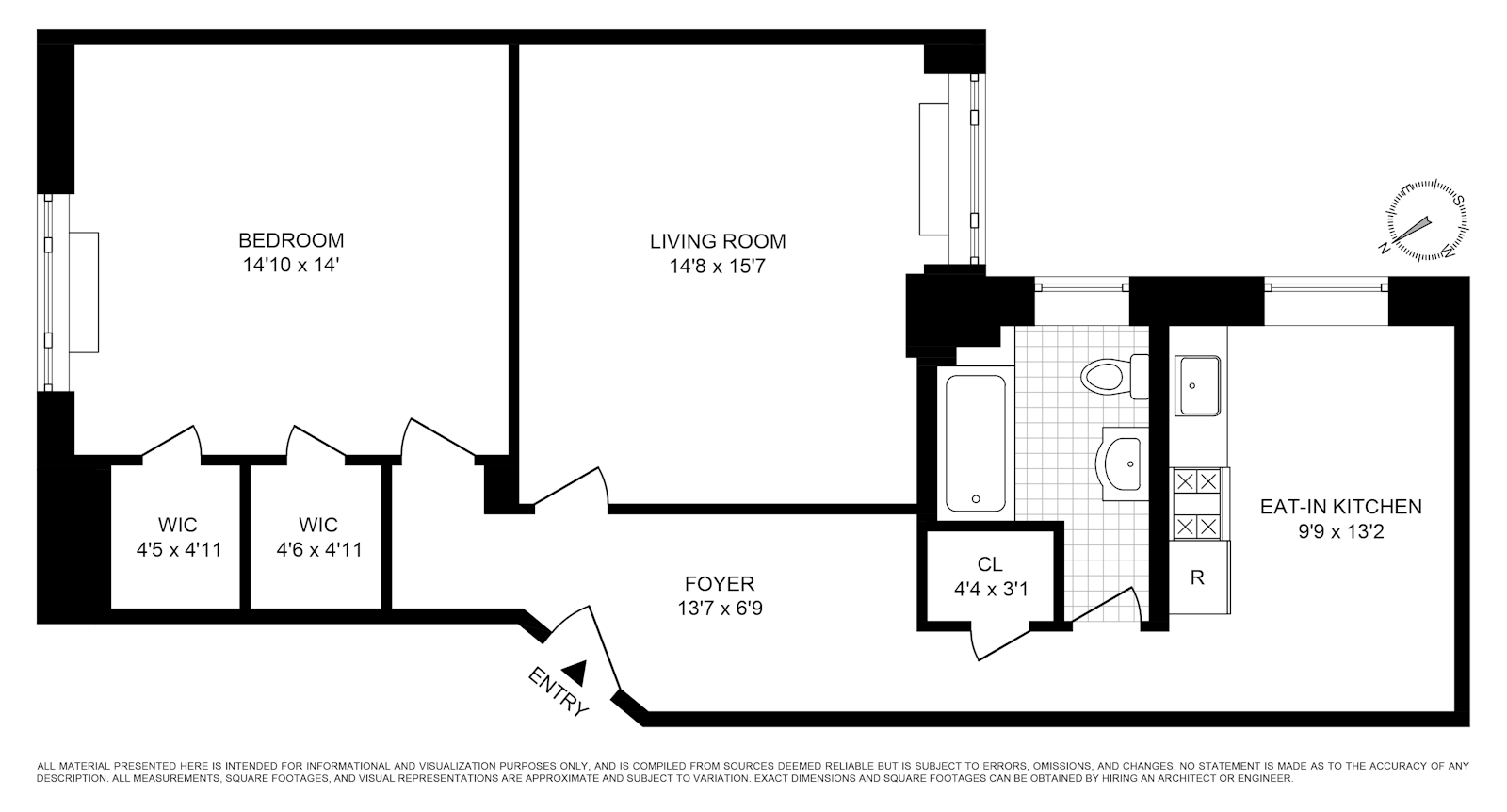 Floorplan for 310 West 79th Street, 1EF