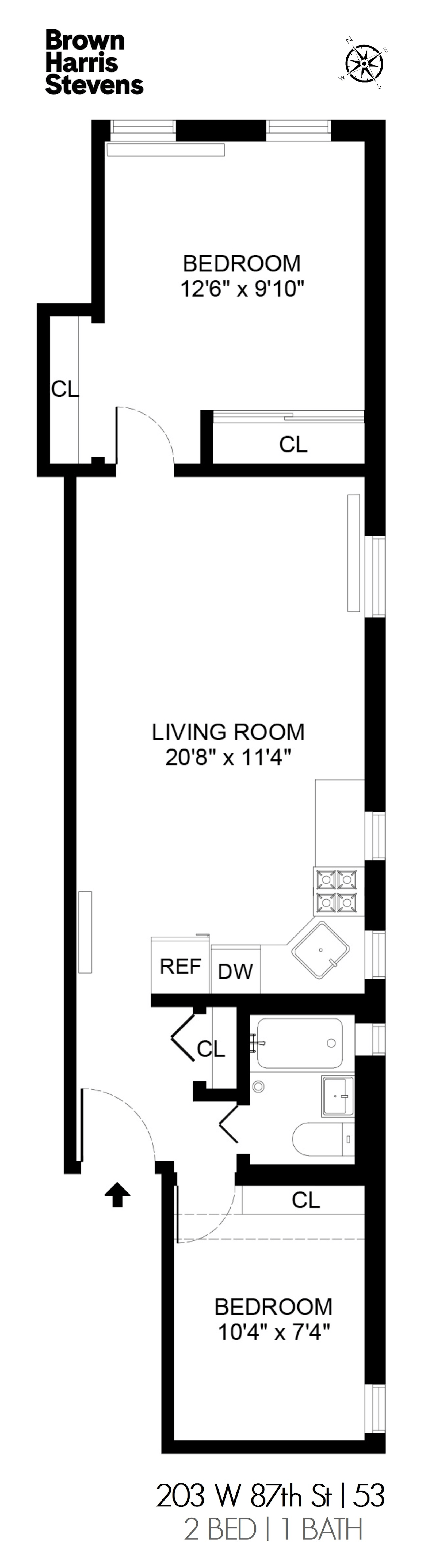 Floorplan for 203 West 87th Street, 53
