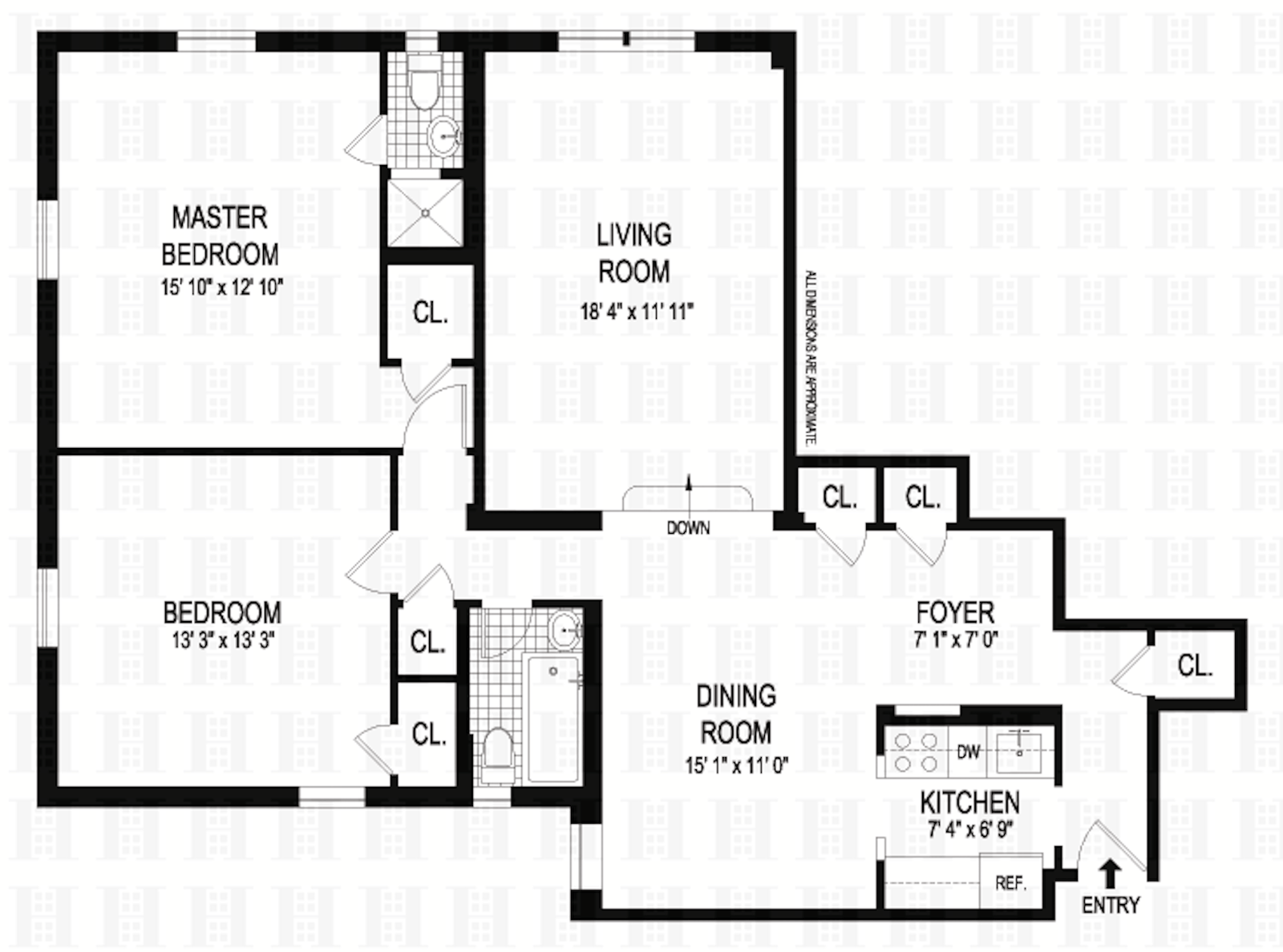 Floorplan for 3600 Fieldston Road, 4G