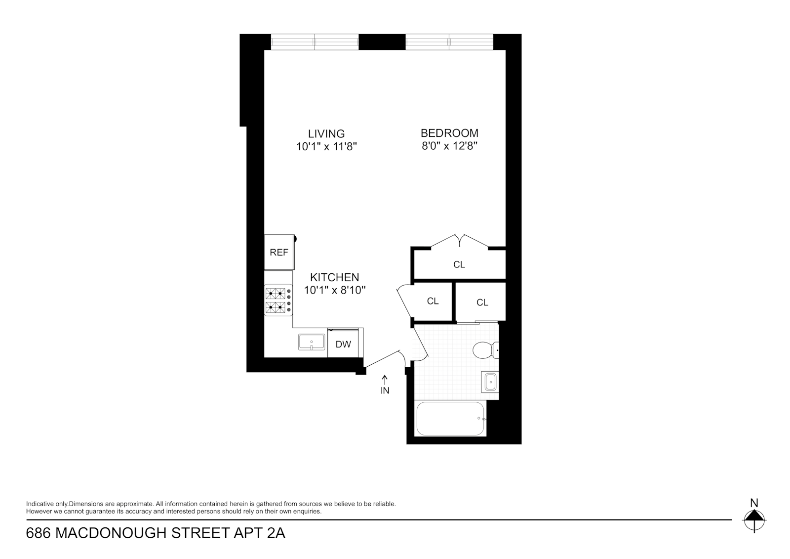 Floorplan for 686 Macdonough Street, 2A