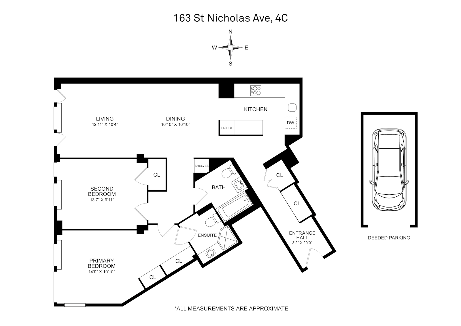 Floorplan for 163 St Nicholas Avenue, 4C