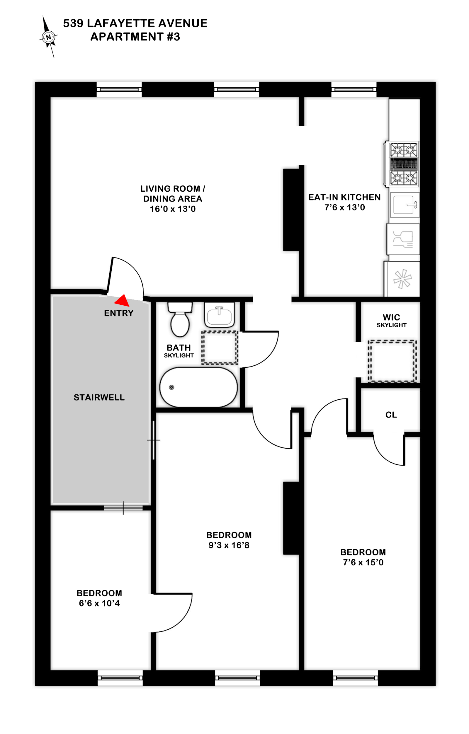 Floorplan for 539 Lafayette Avenue, 3