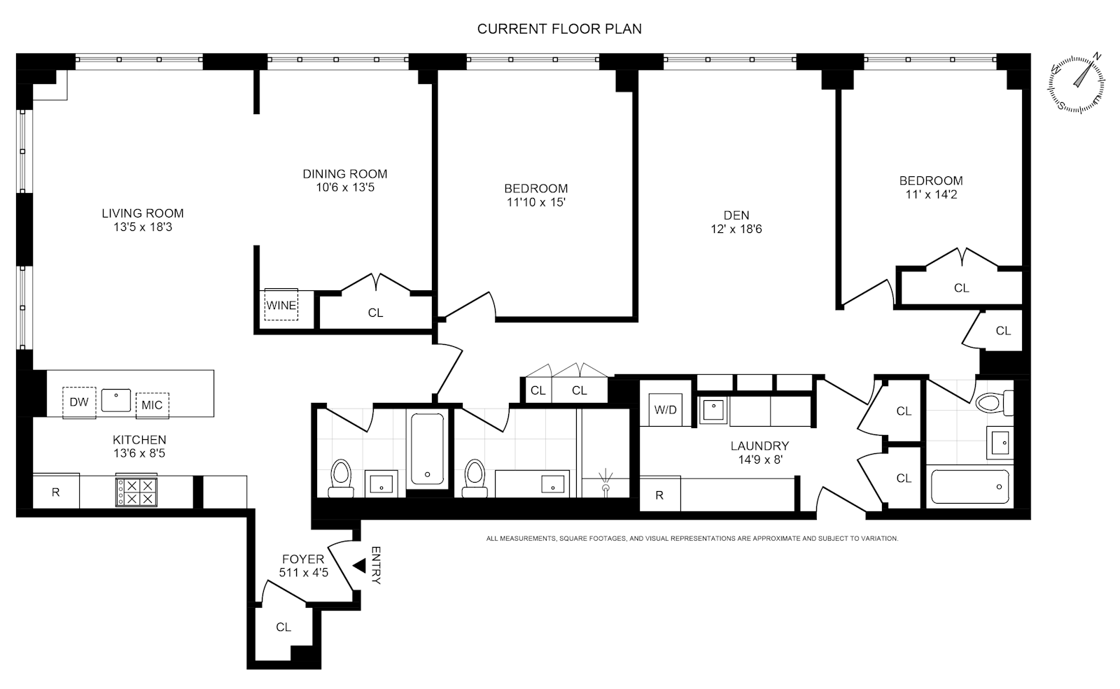 Floorplan for 80 Metropolitan Avenue, 5AD