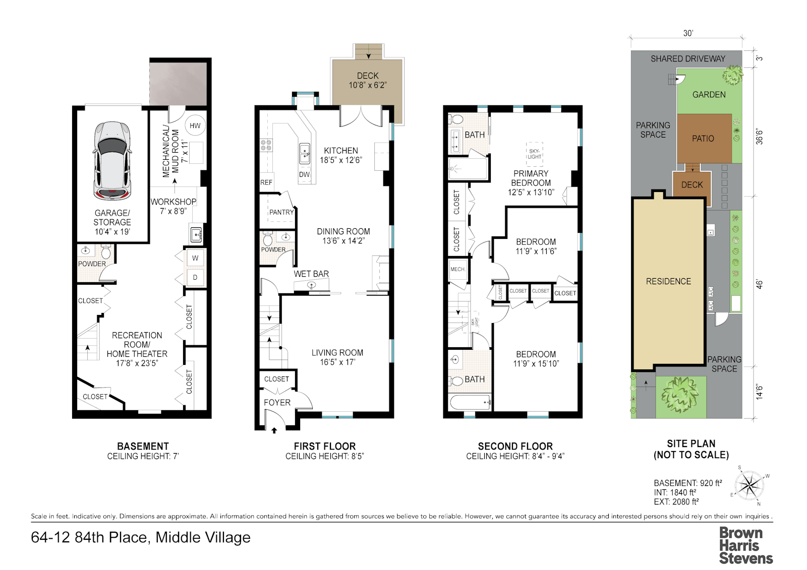 Floorplan for 64 -12 84th Place