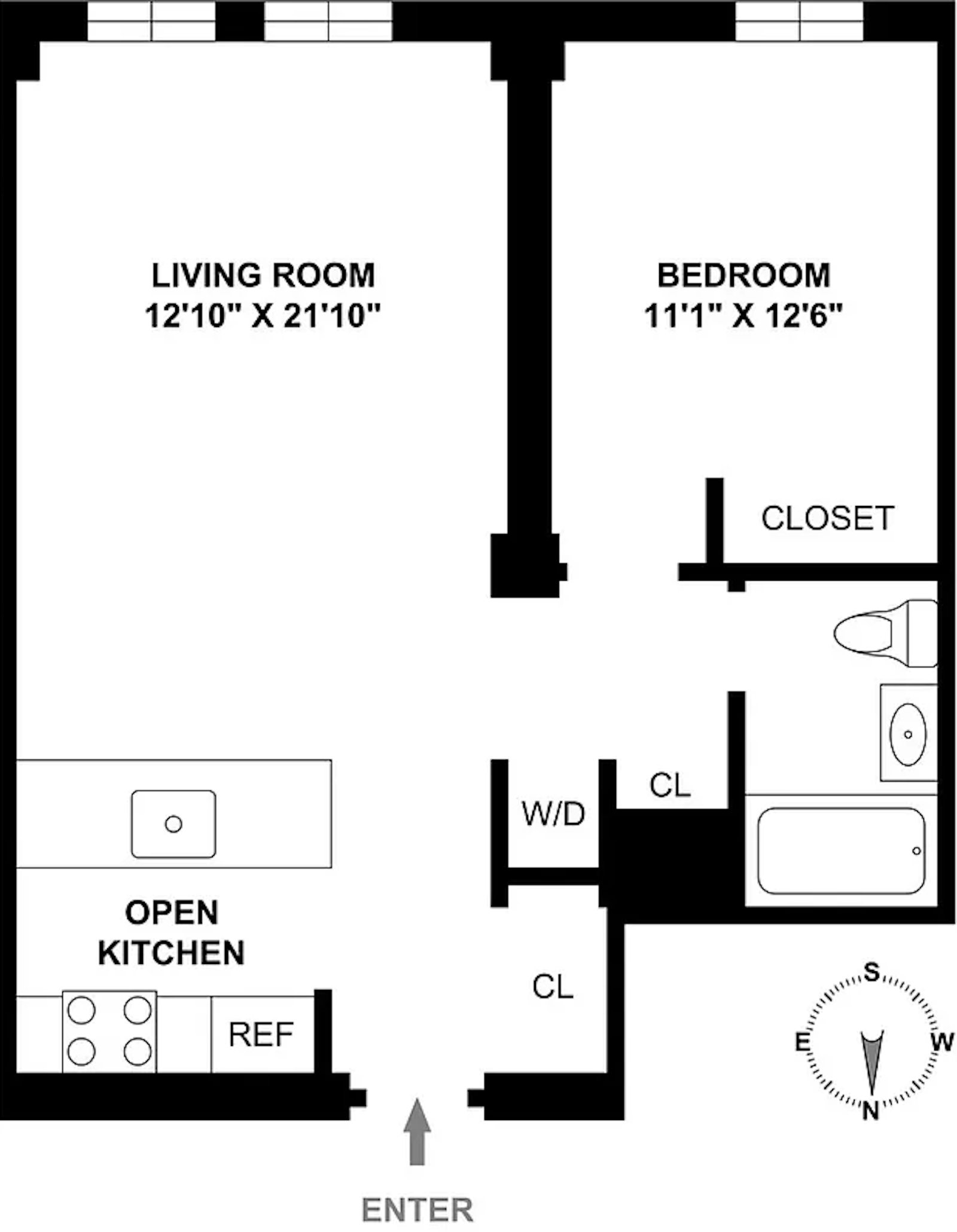 Floorplan for 85 Adams Street, 8B